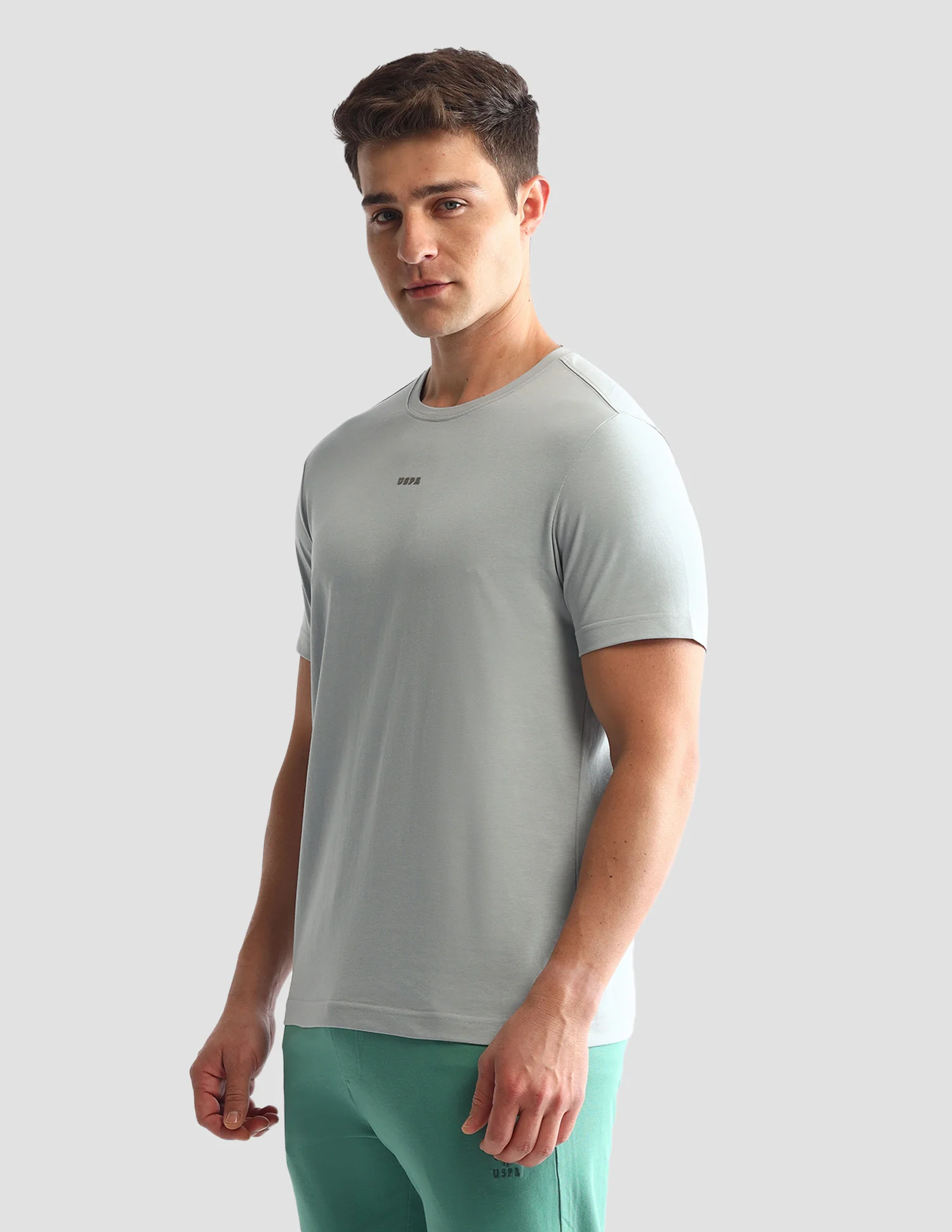 Round Neck Solid Loungewear T-Shirt - Image 5