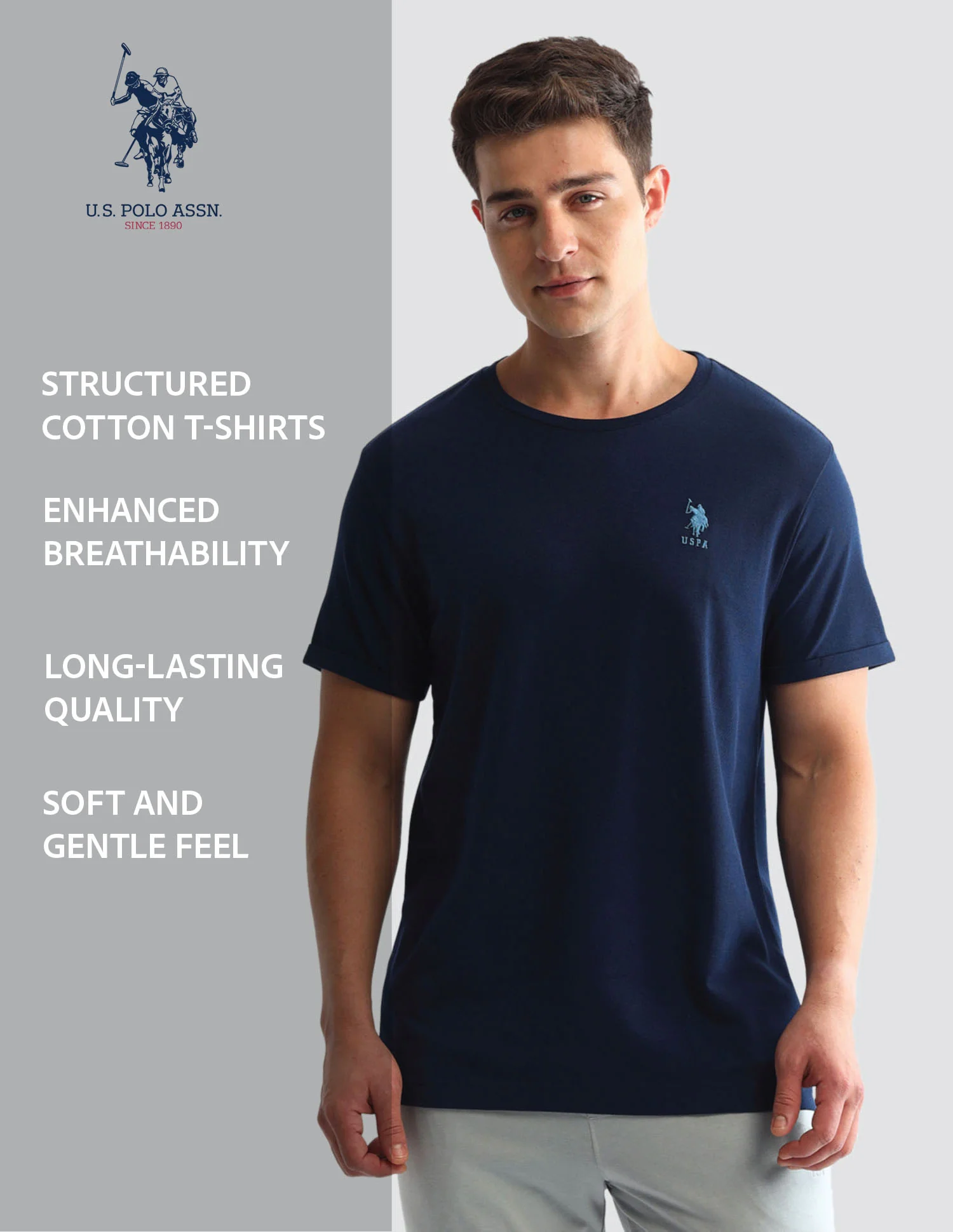 Round Neck Solid Loungewear T-Shirt - Image 9