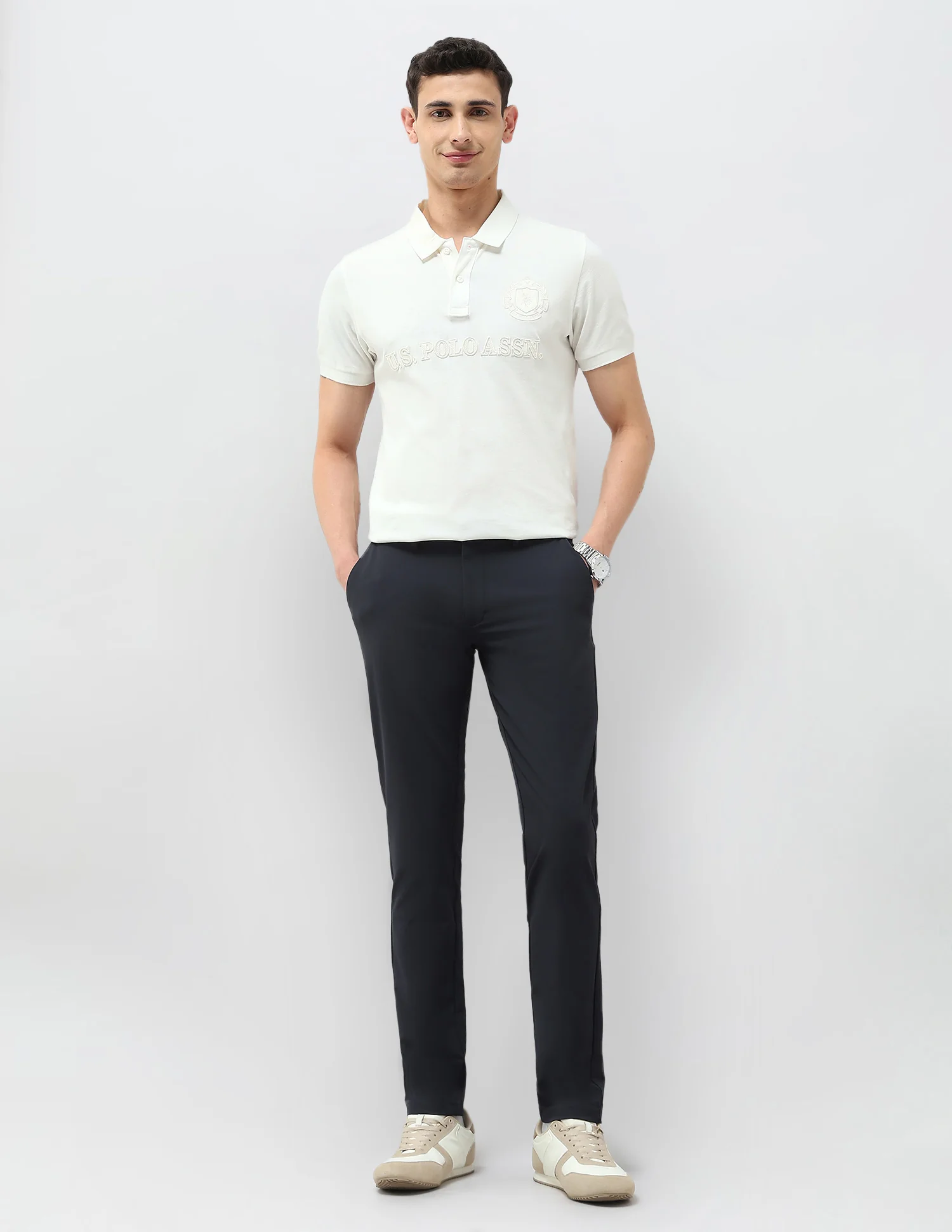 Satin Austin Slim Fit Trousers - Image 3