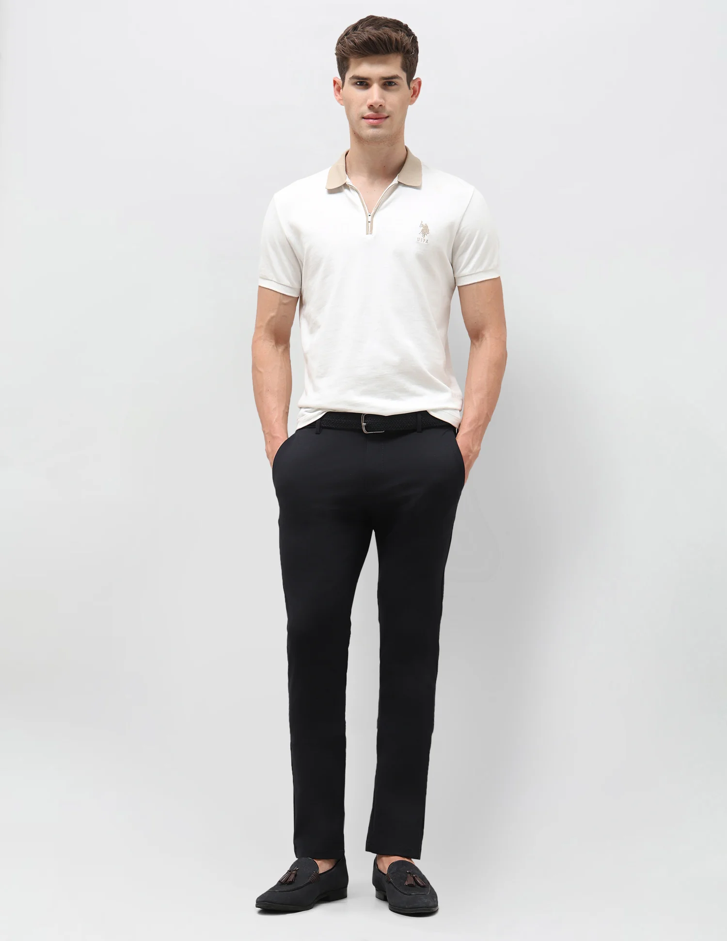Satin Denver Slim Fit Trousers - Image 3