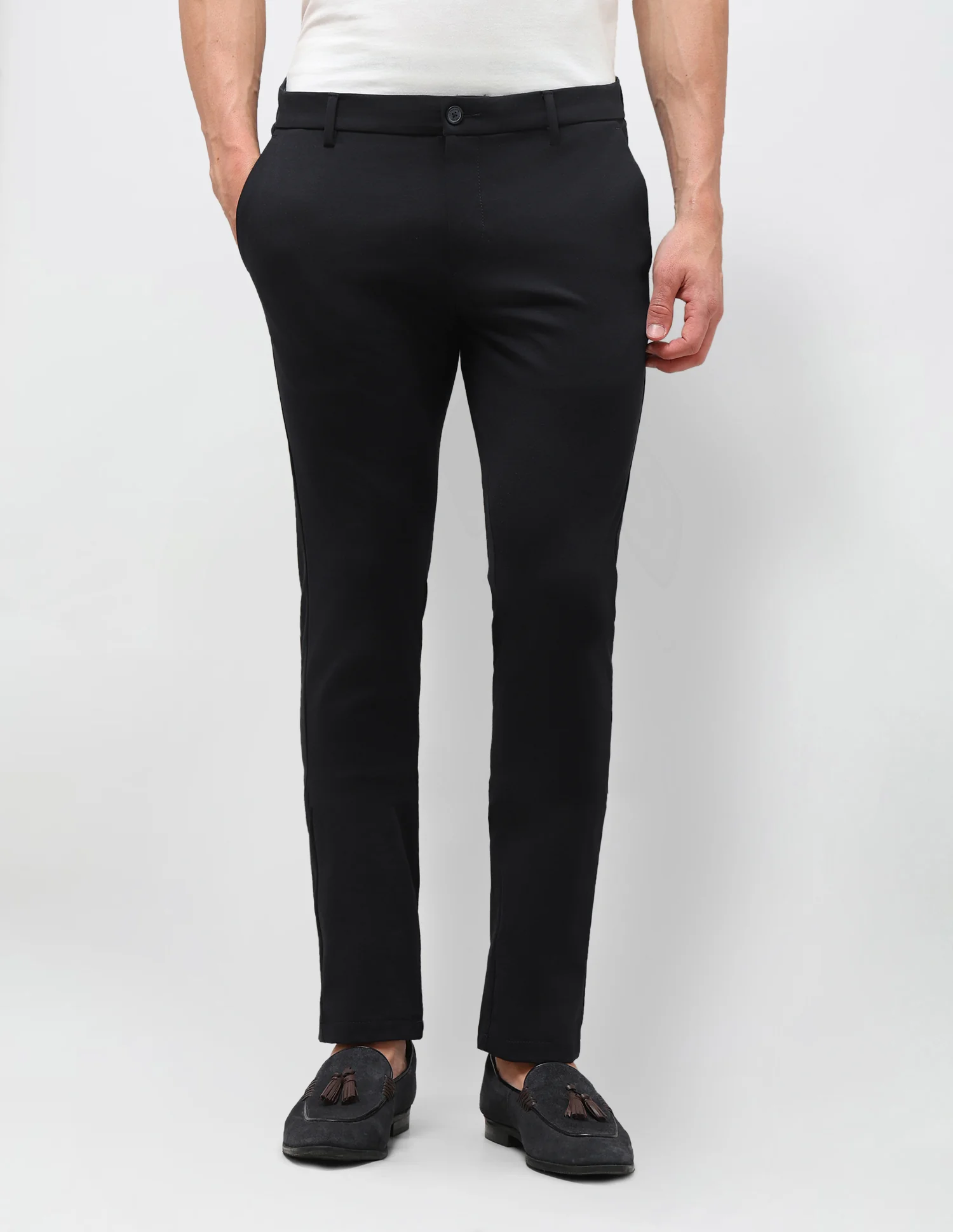 Satin Denver Slim Fit Trousers - Image 6
