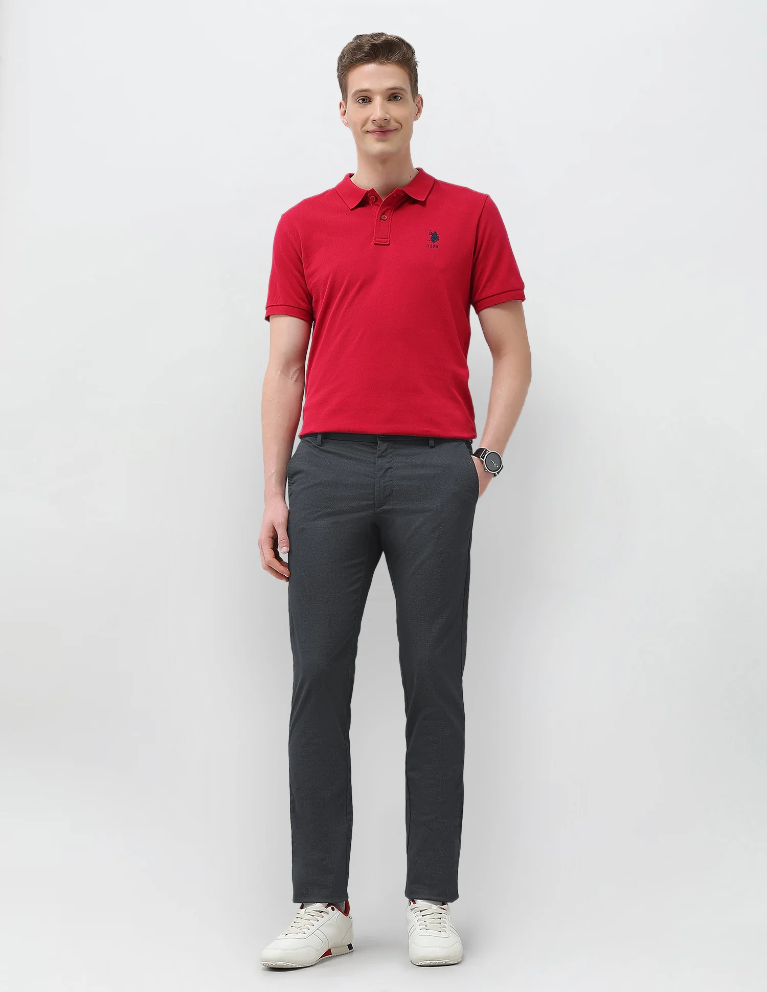 Satin Denver Slim Fit Trousers - Image 3