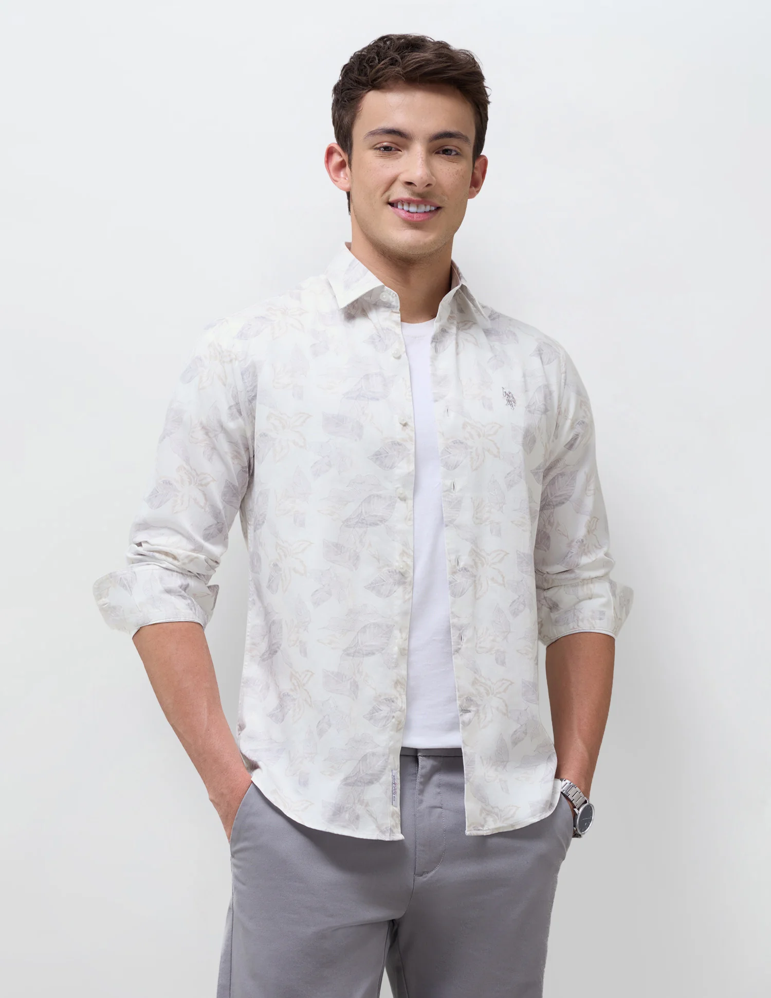 Satin Floral Printed Shirt