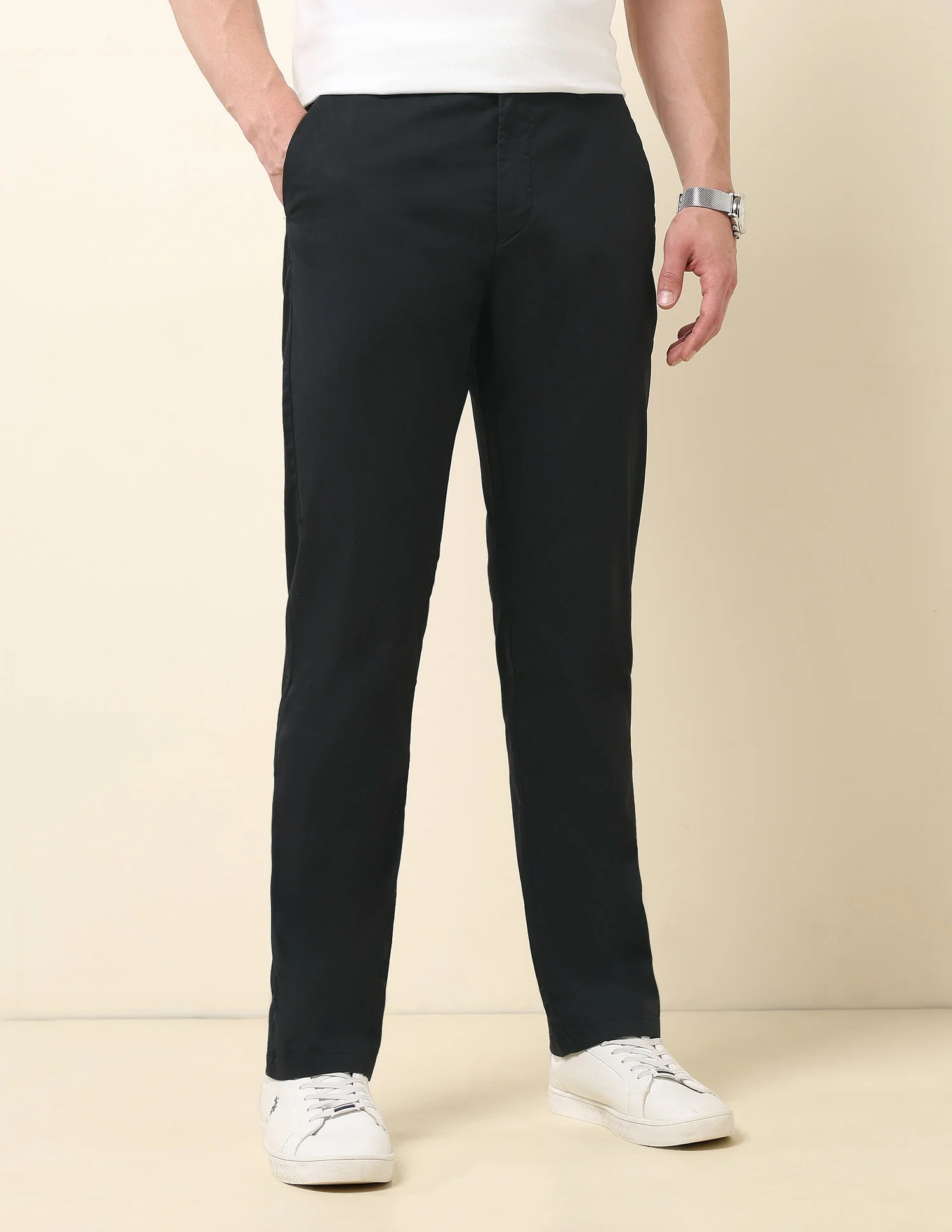 Satin Riley Straight Fit Trousers