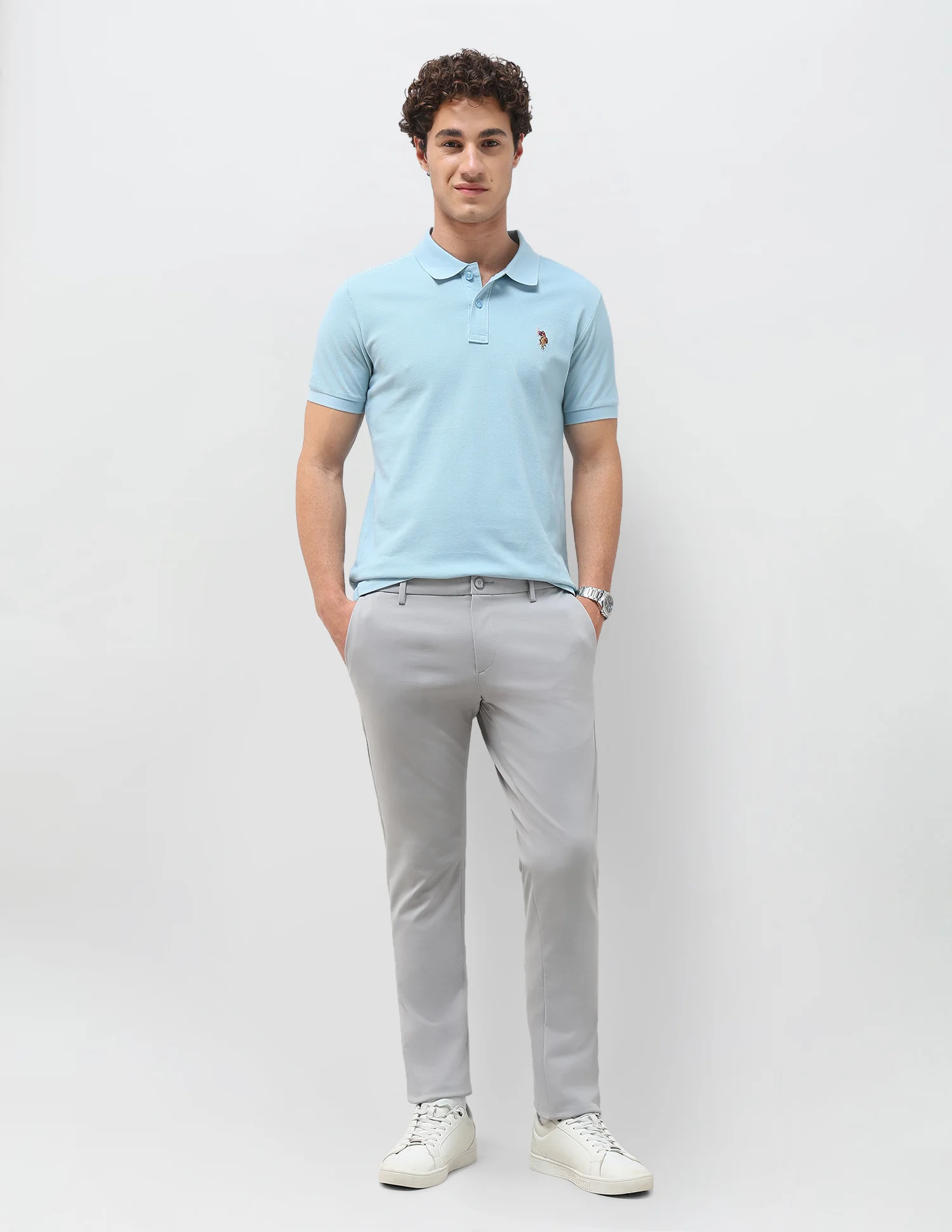 Satin Slim Fit Trousers - Image 3