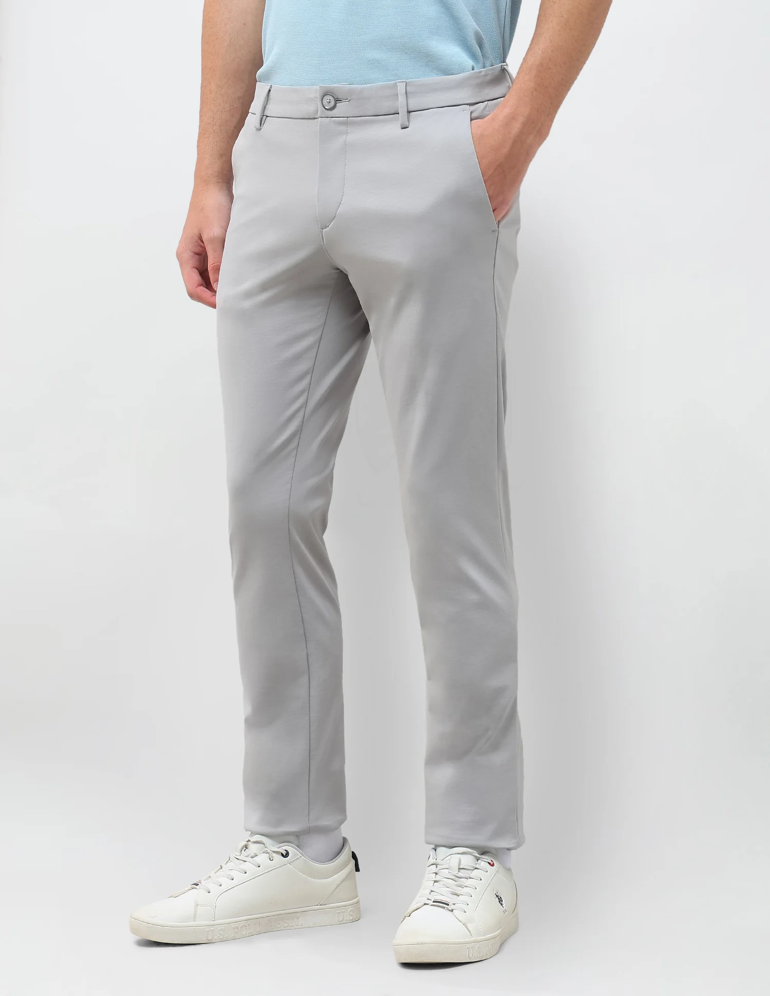 Satin Slim Fit Trousers - Image 4