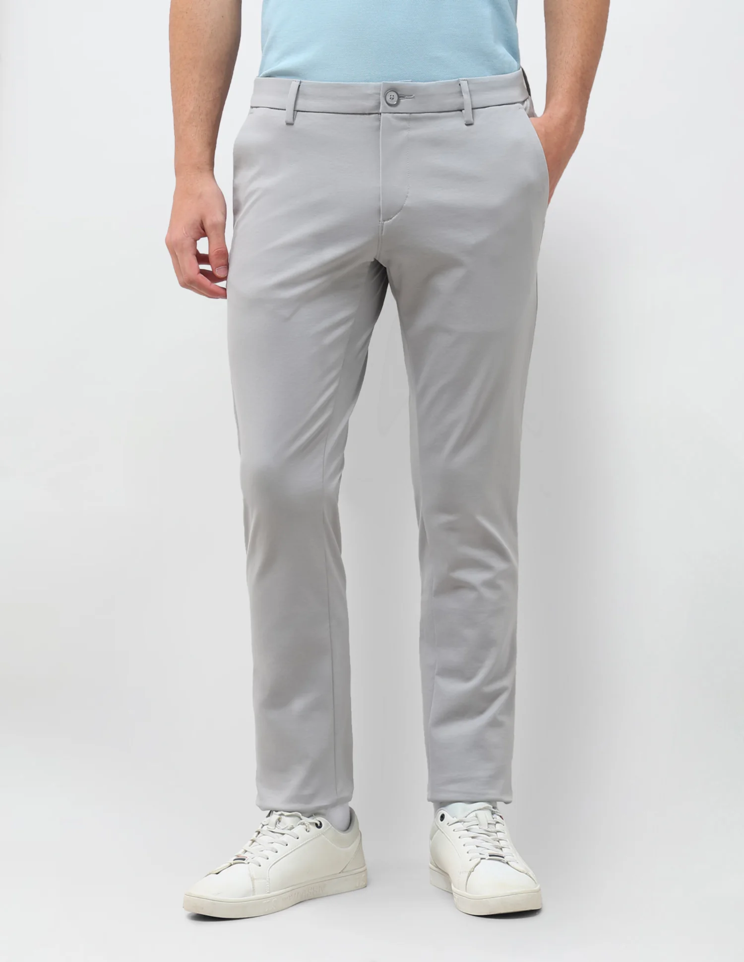 Satin Slim Fit Trousers - Image 6