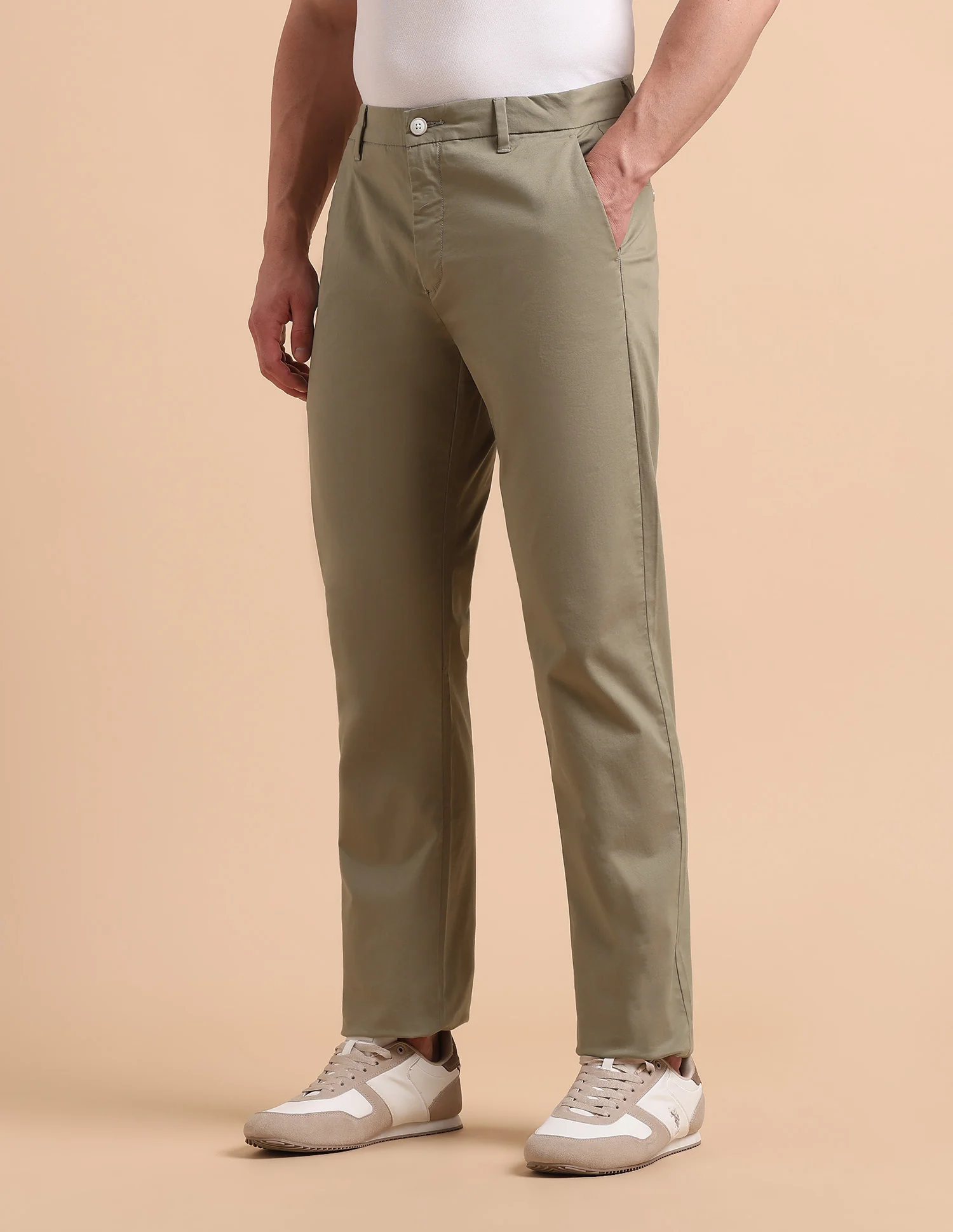 Satin Slim Fit Trousers - Image 4