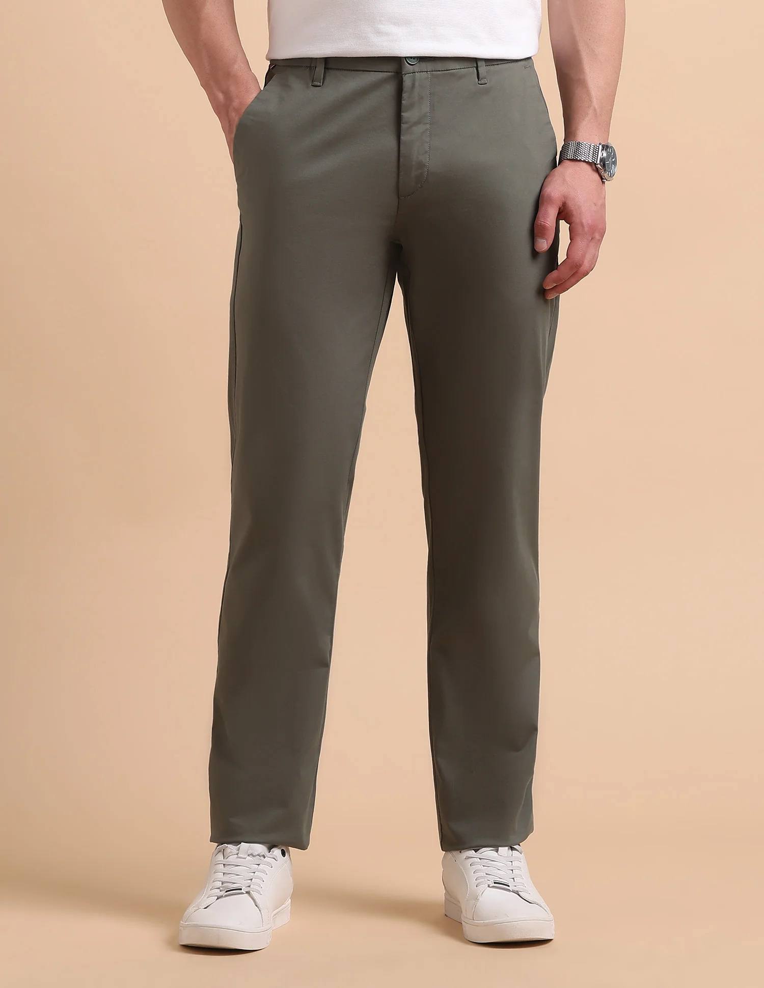 Satin Slim Fit Trousers