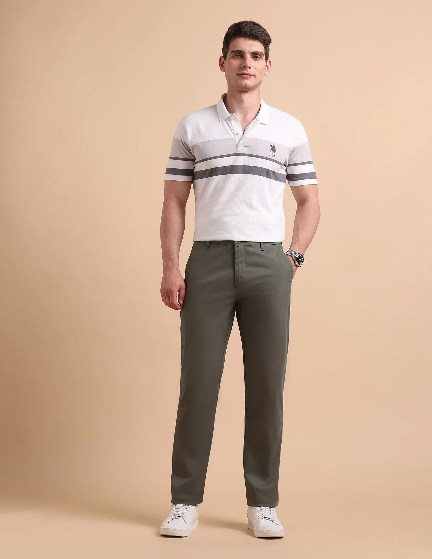 Satin Slim Fit Trousers - Image 3