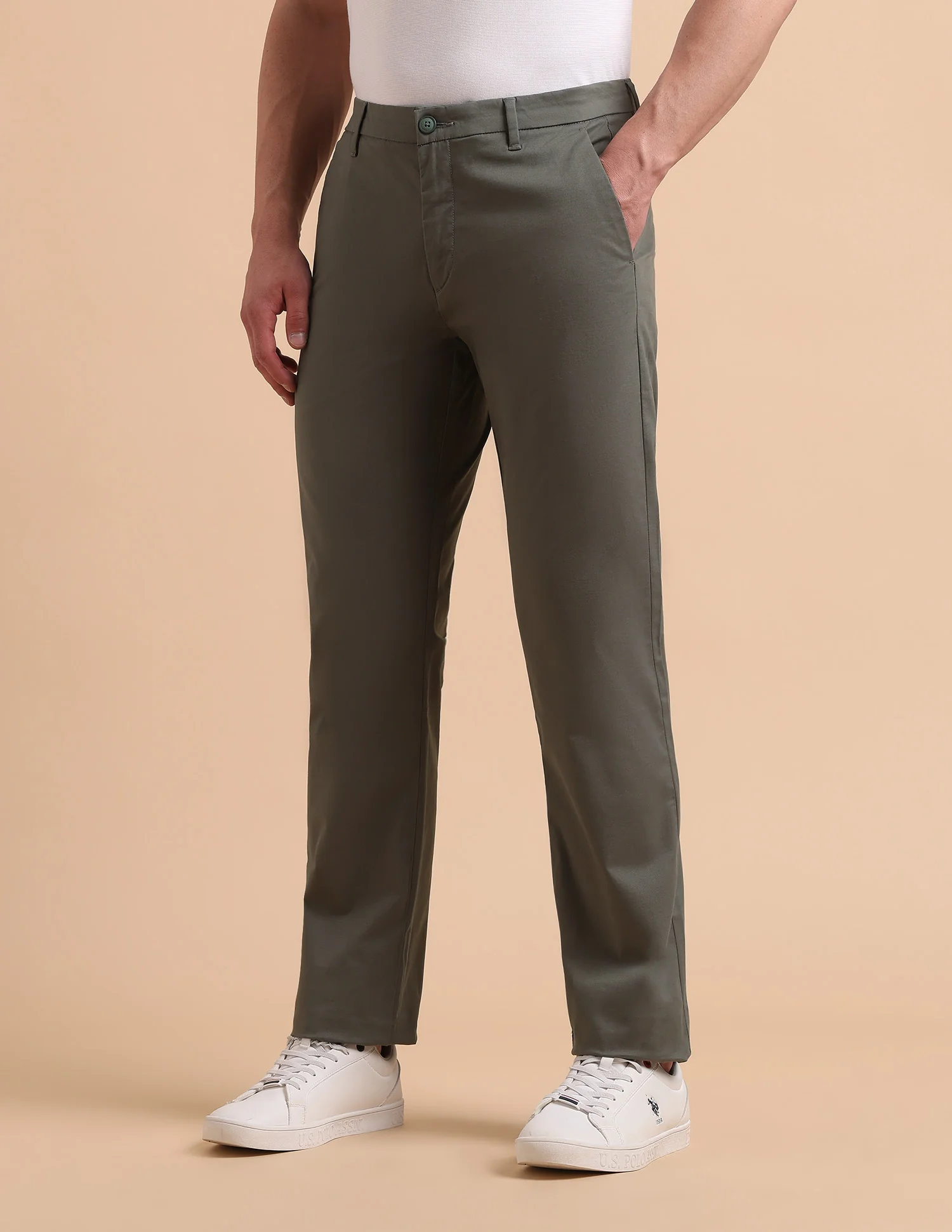 Satin Slim Fit Trousers - Image 4
