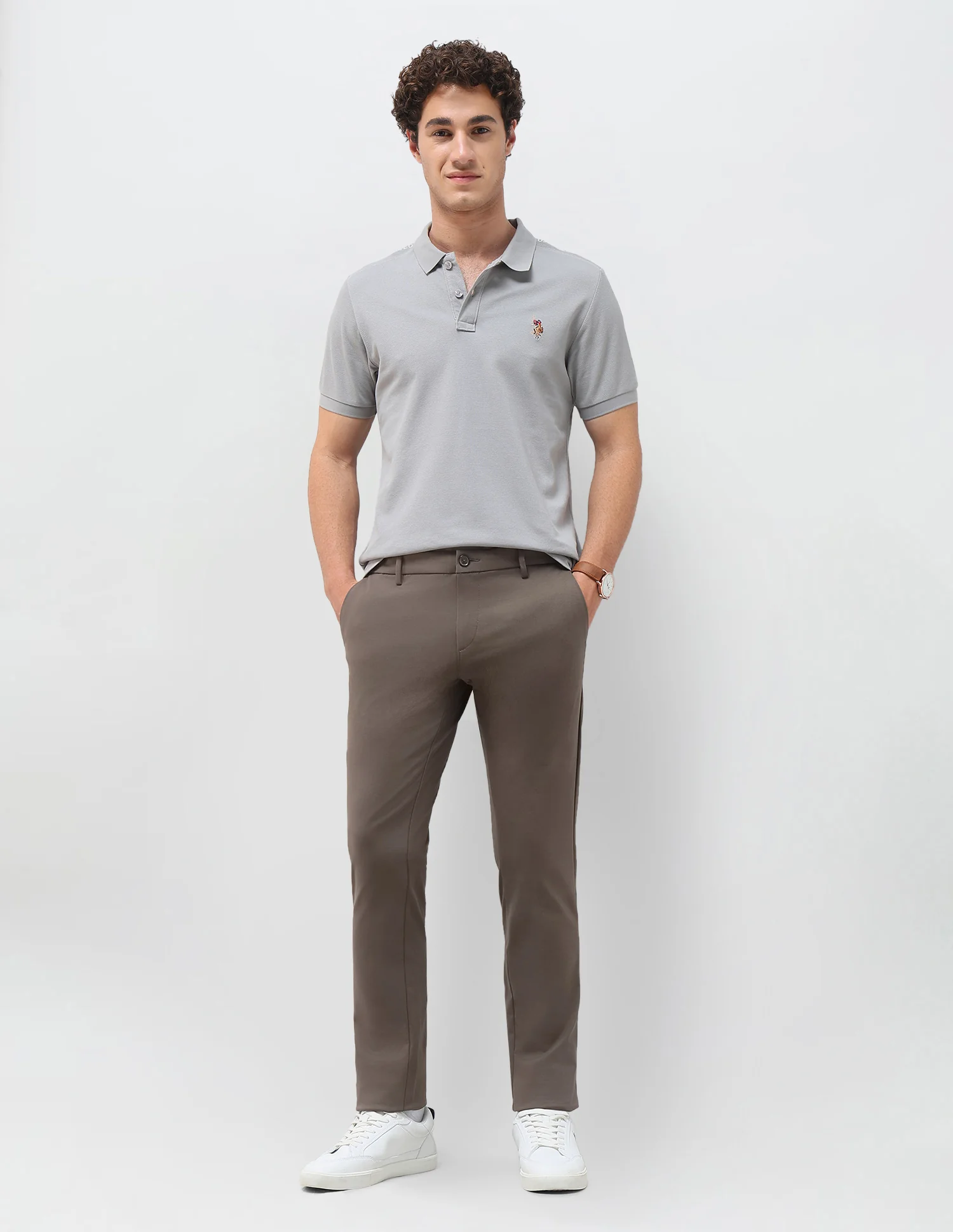 Satin Slim Fit Trousers - Image 3