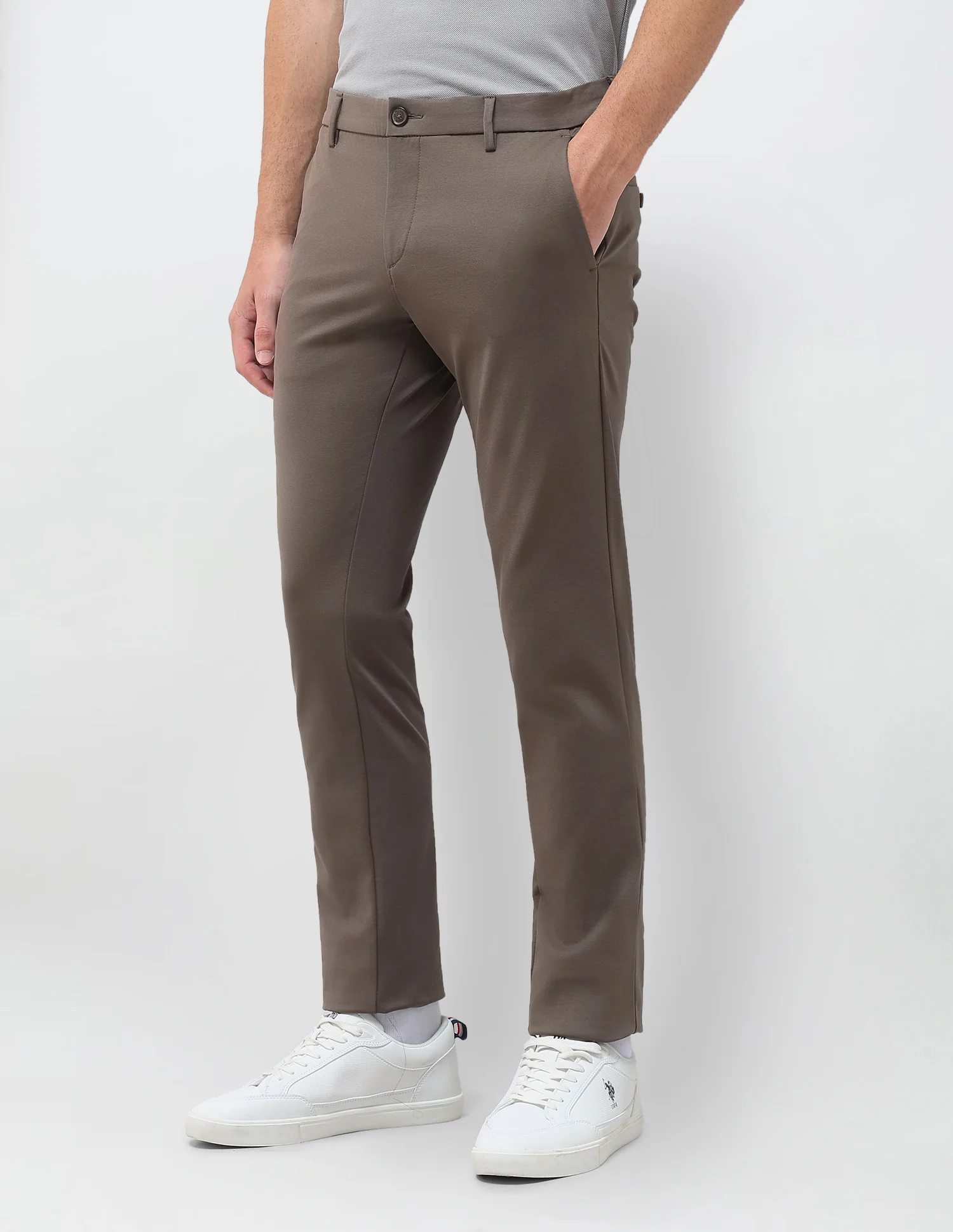 Satin Slim Fit Trousers - Image 4