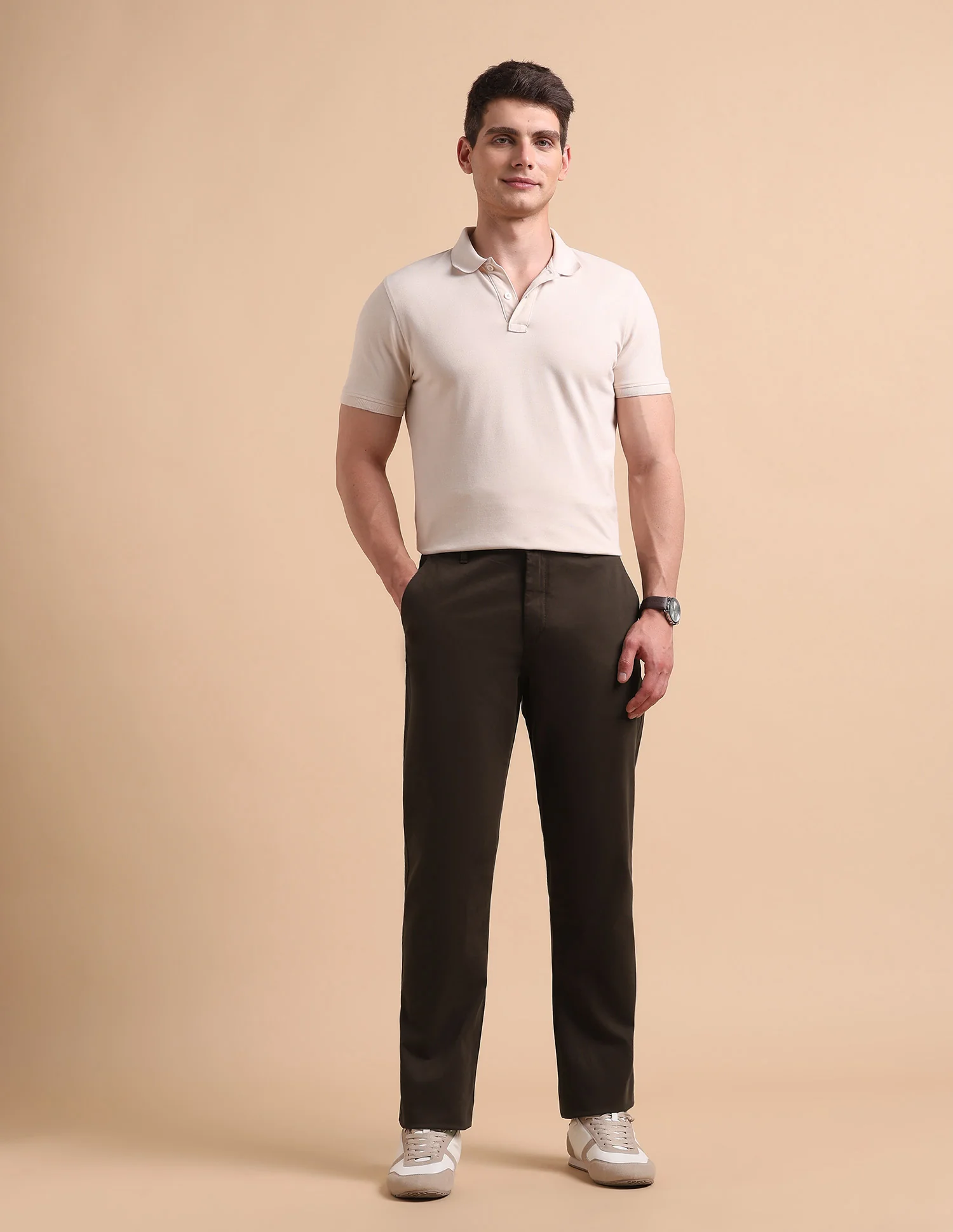 Satin Slim Fit Trousers - Image 3