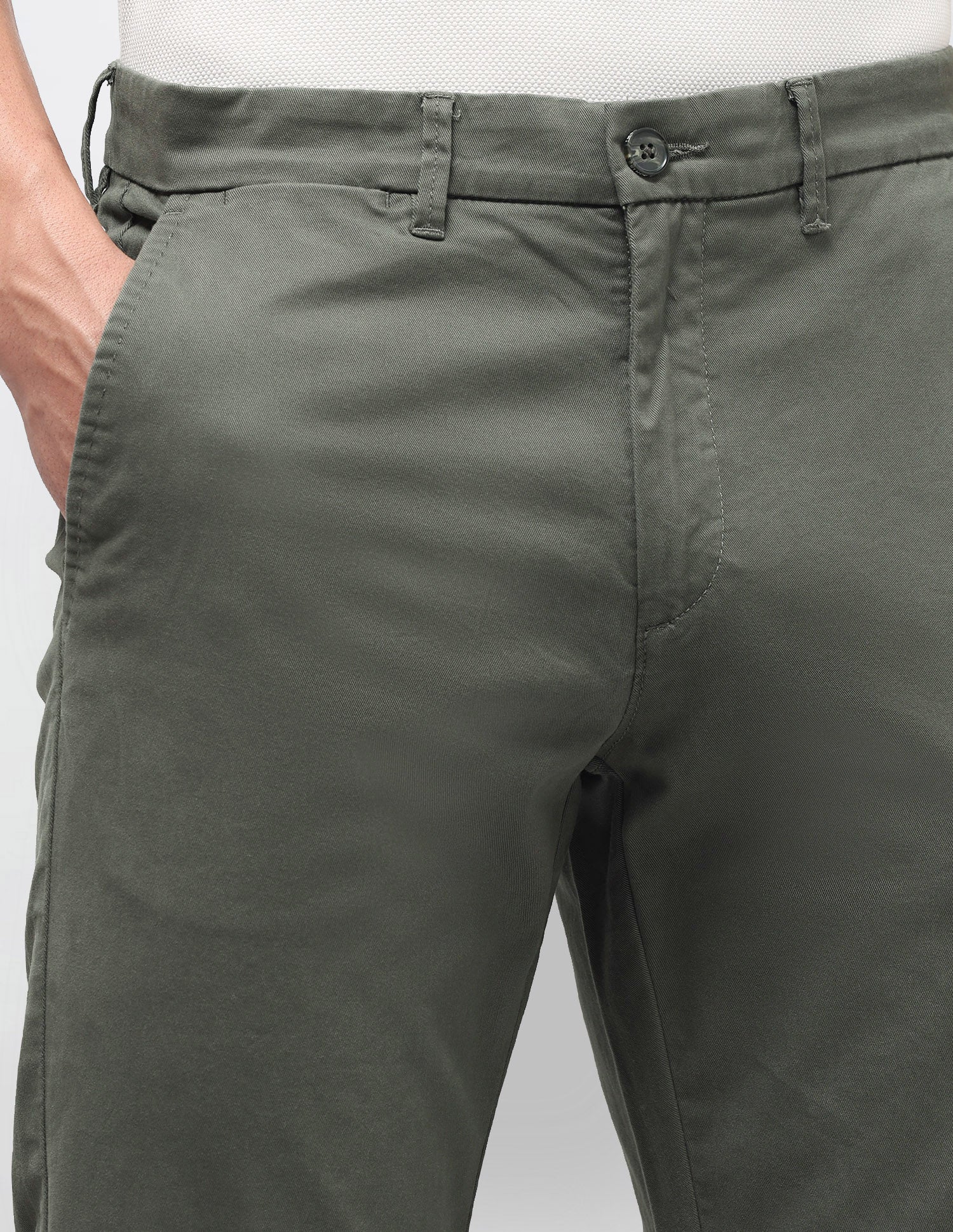 Satin Straight Fit Trousers - Image 7