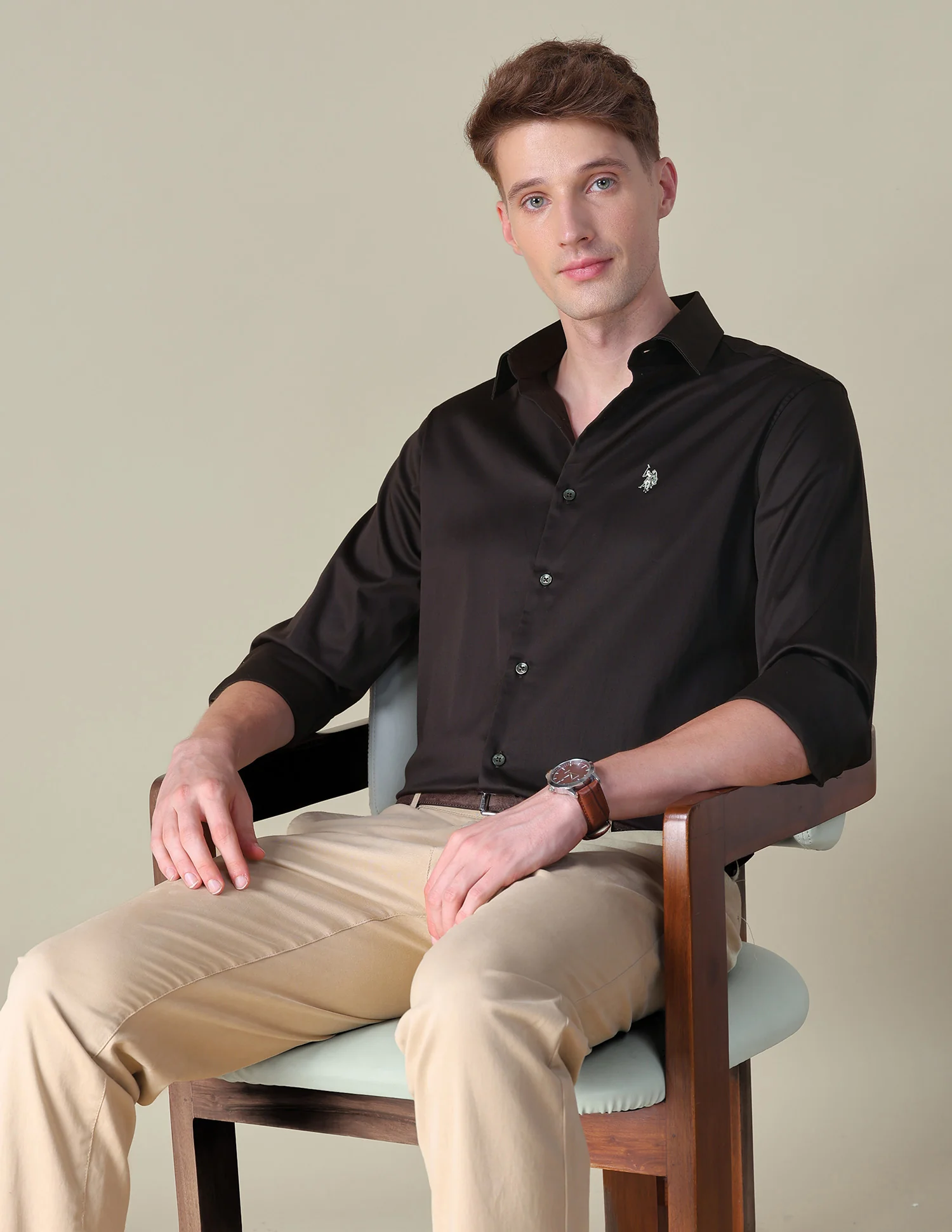 Satin Tailored Fit Shirt