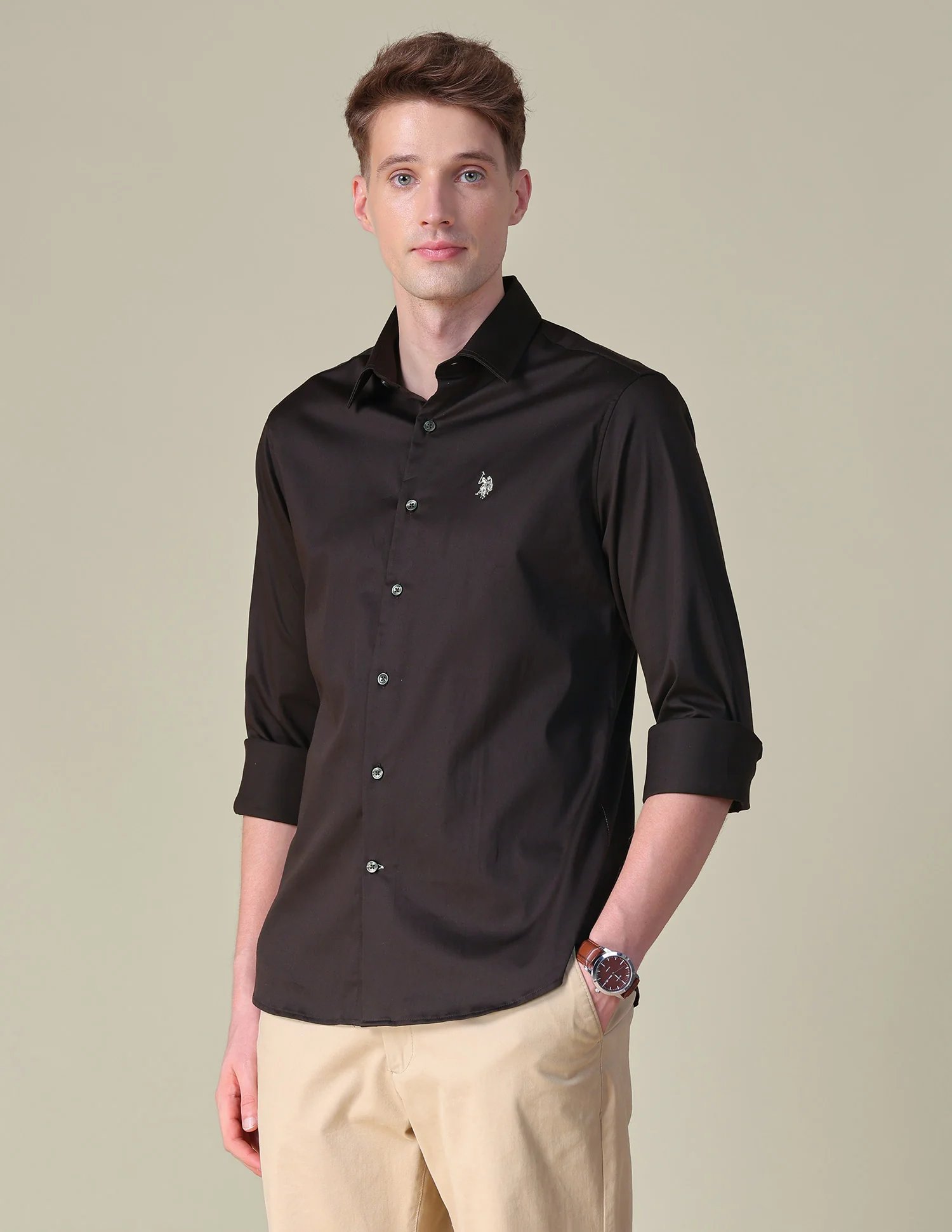 Satin Tailored Fit Shirt - Image 4