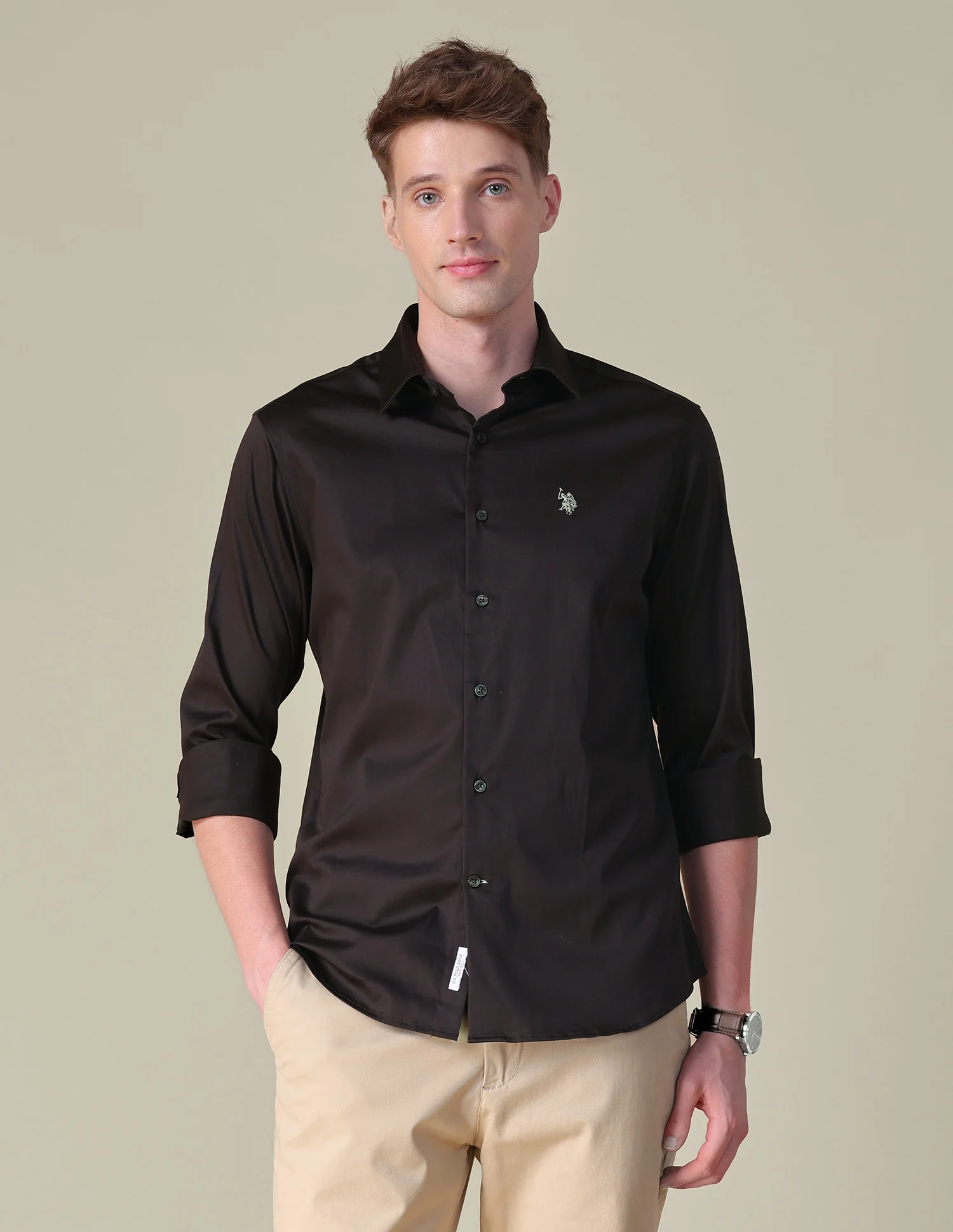 Satin Tailored Fit Shirt - Image 6