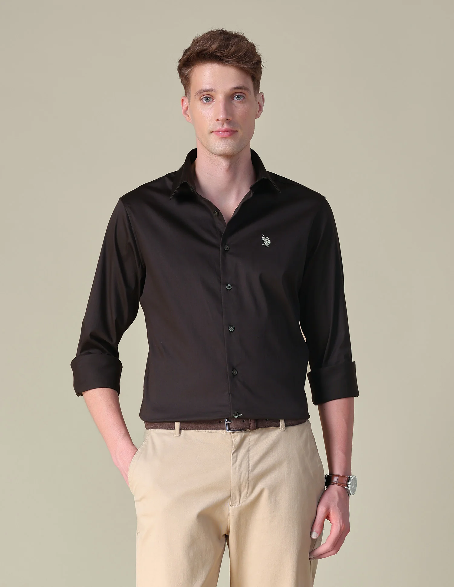Satin Tailored Fit Shirt - Image 8