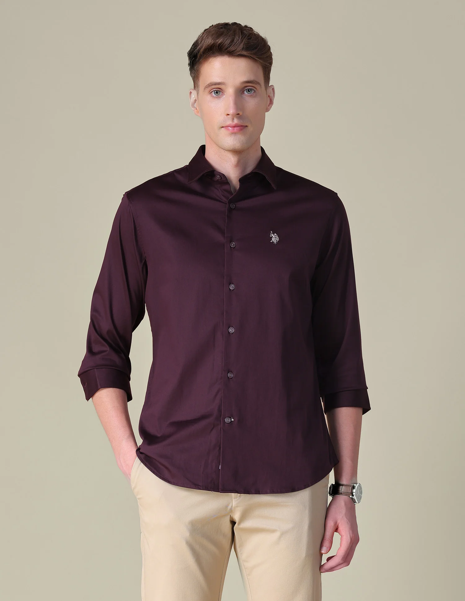 Satin Tailored Fit Shirt - Image 6