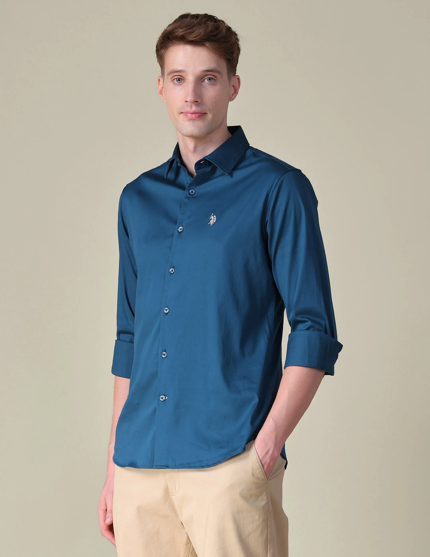 Satin Tailored Fit Shirt - Image 4