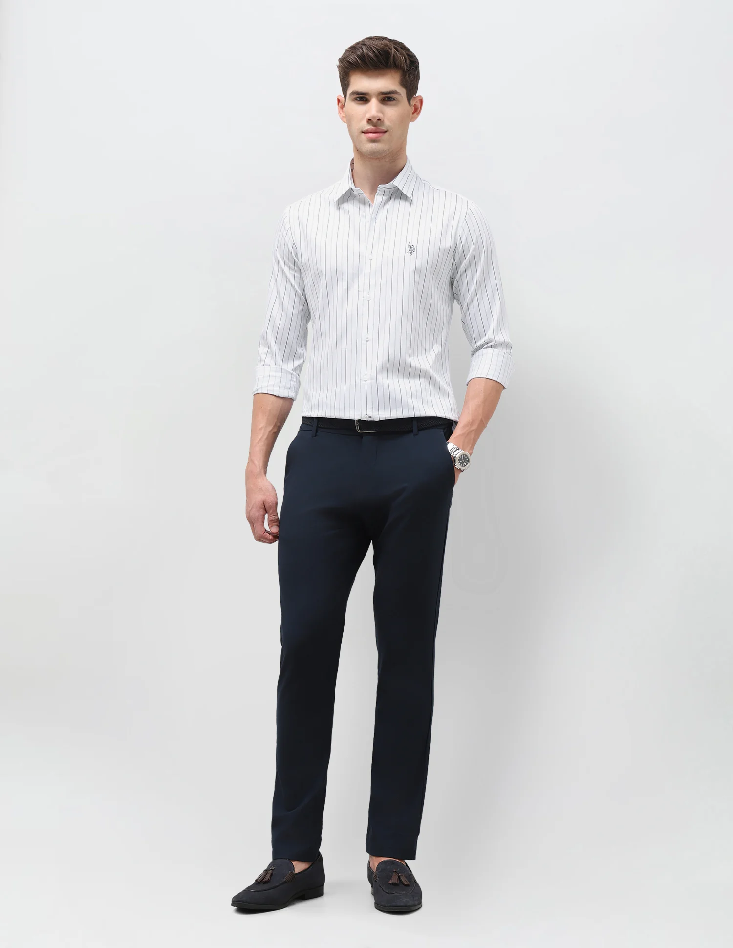 Satin Vertical Striped Shirt - Image 3