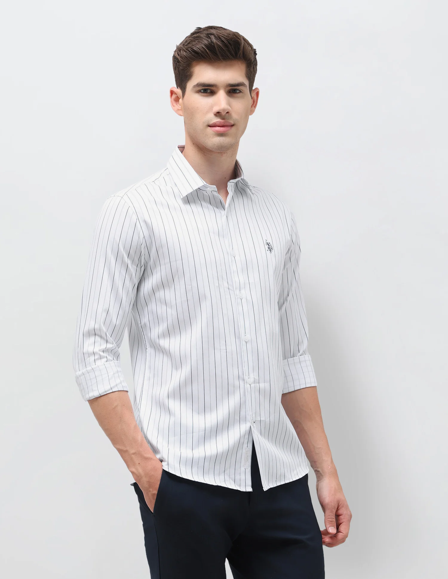 Satin Vertical Striped Shirt - Image 4