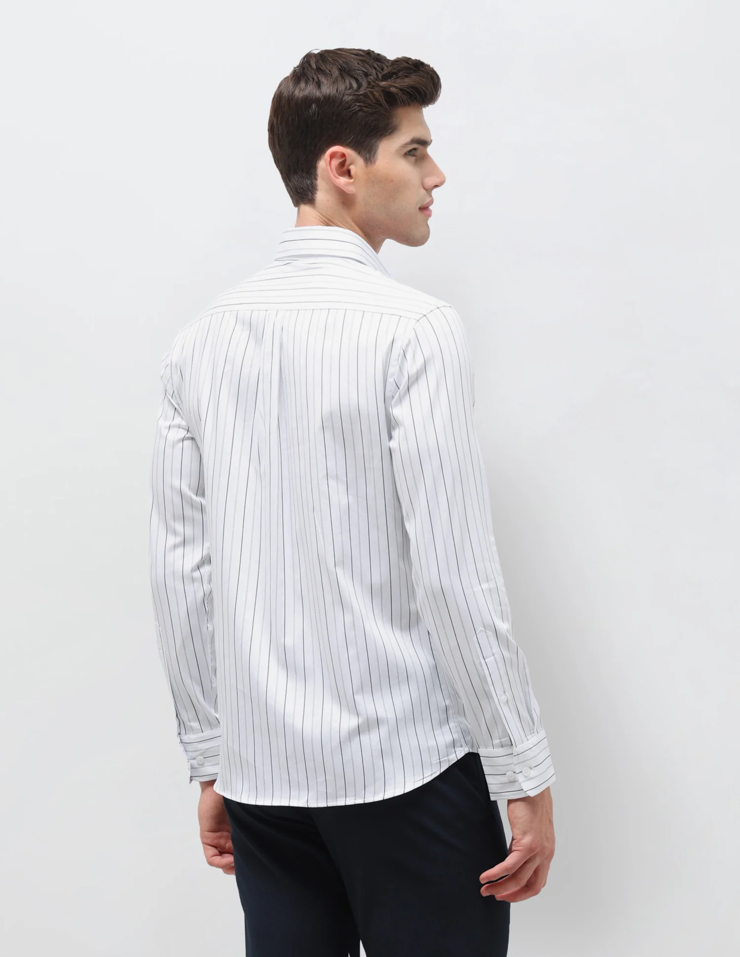 Satin Vertical Striped Shirt - Image 5