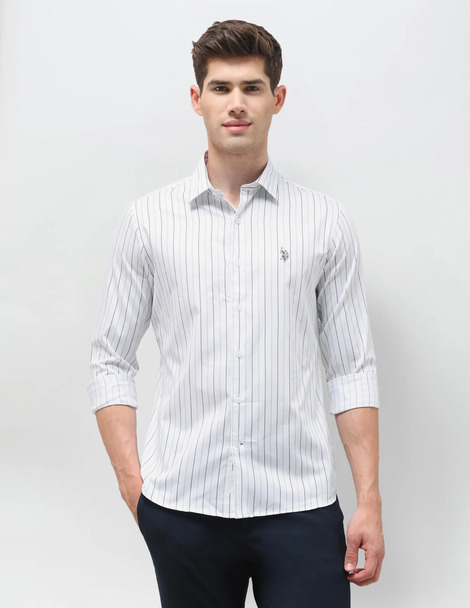 Satin Vertical Striped Shirt - Image 6