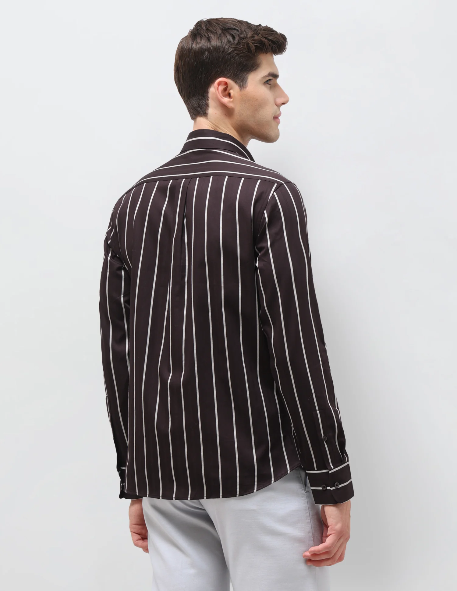 Satin Vertical Striped Shirt - Image 5
