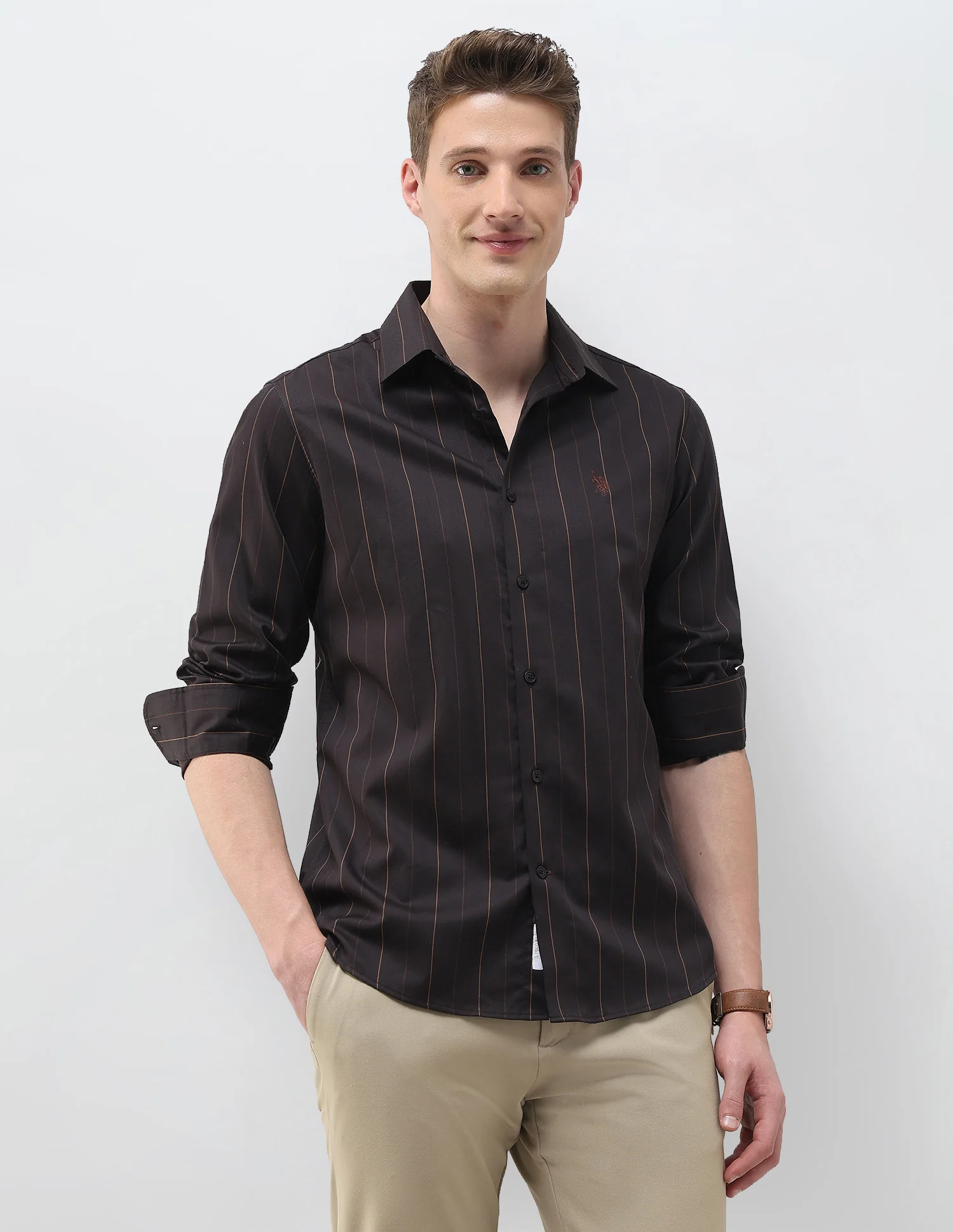 Satin Vertical Striped Shirt
