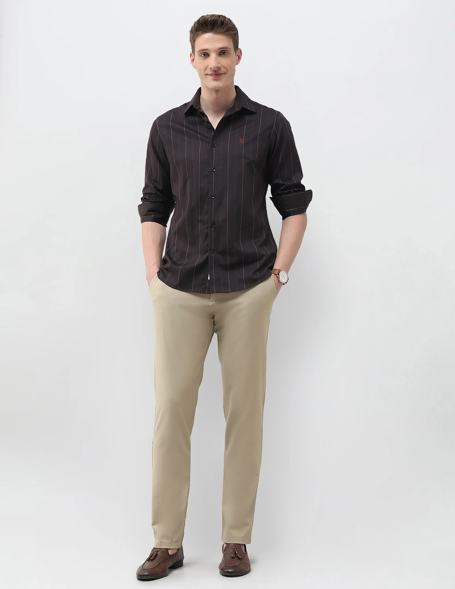 Satin Vertical Striped Shirt - Image 3