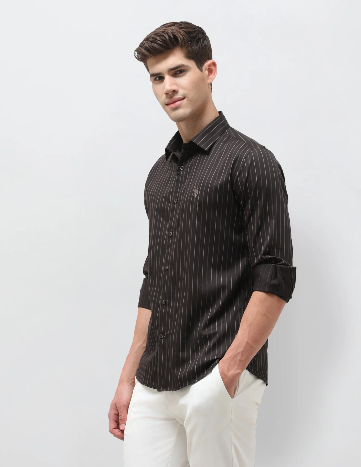 Satin Vertical Striped Shirt - Image 4