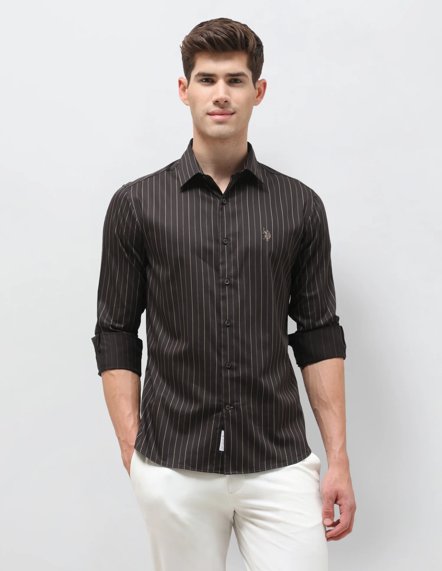 Satin Vertical Striped Shirt - Image 6