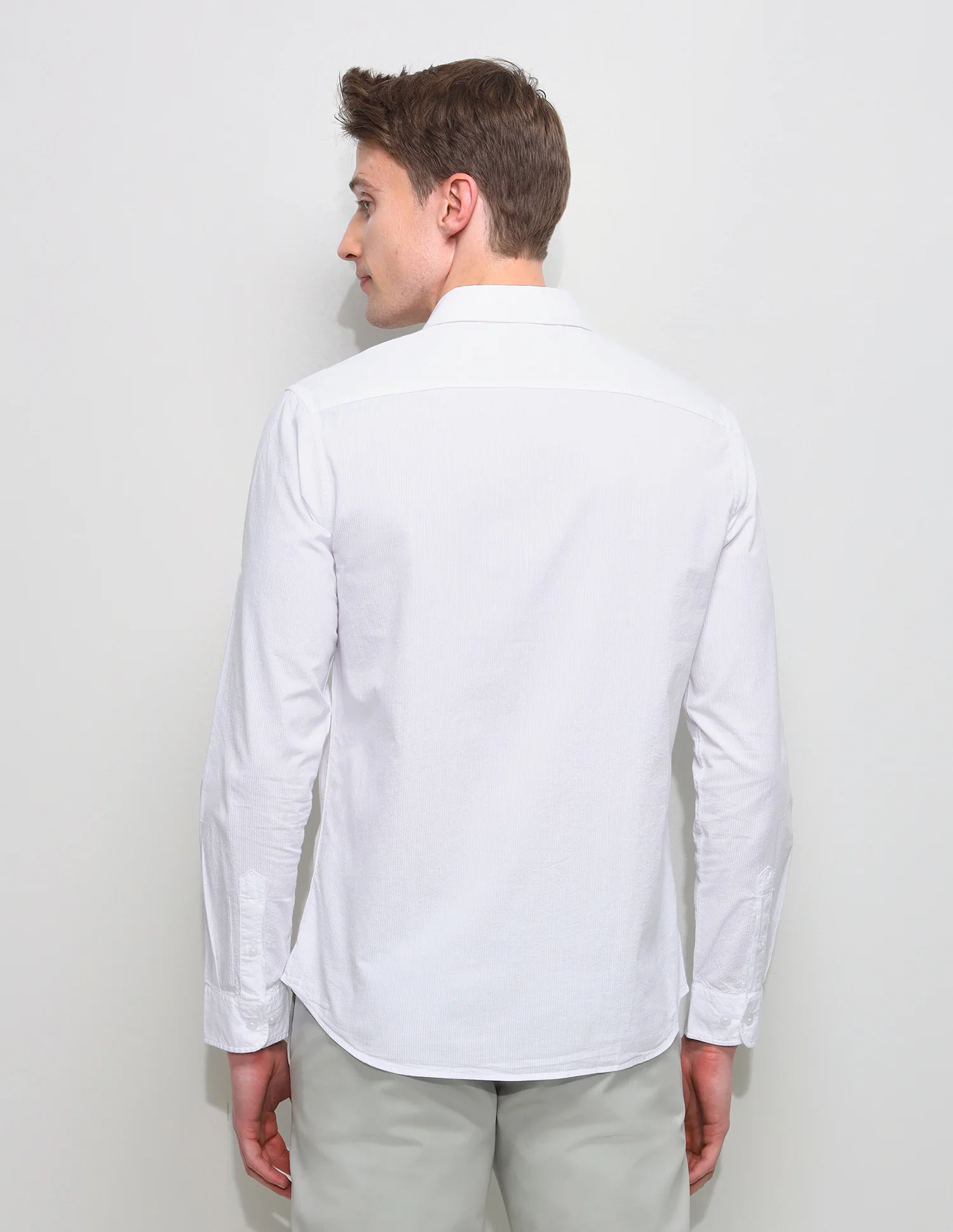 Seersucker Regular Fit Textured Shirt - Image 5