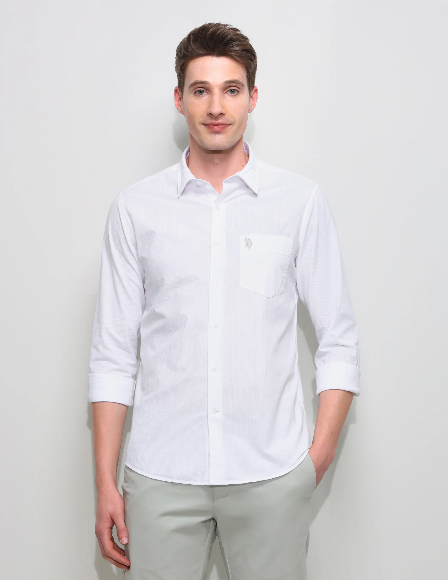 Seersucker Regular Fit Textured Shirt - Image 6