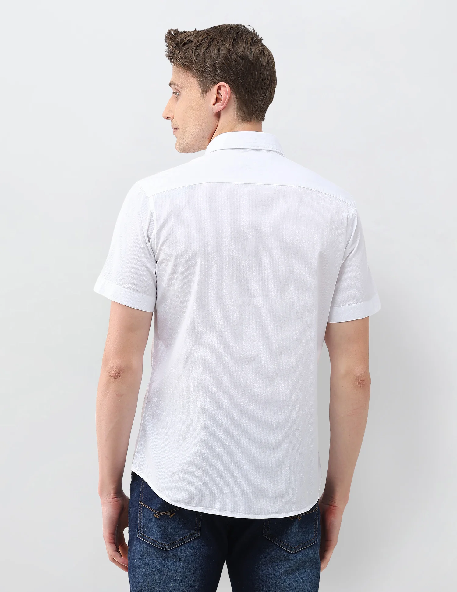 Seersucker Regular Fit Textured Shirt - Image 5