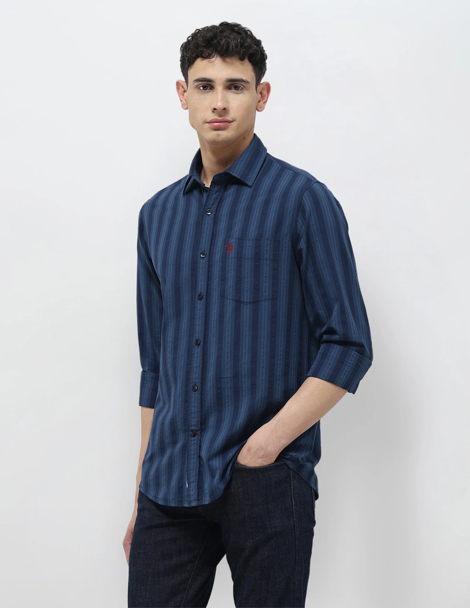 Seersucker Tailored Fit Shirt - Image 4