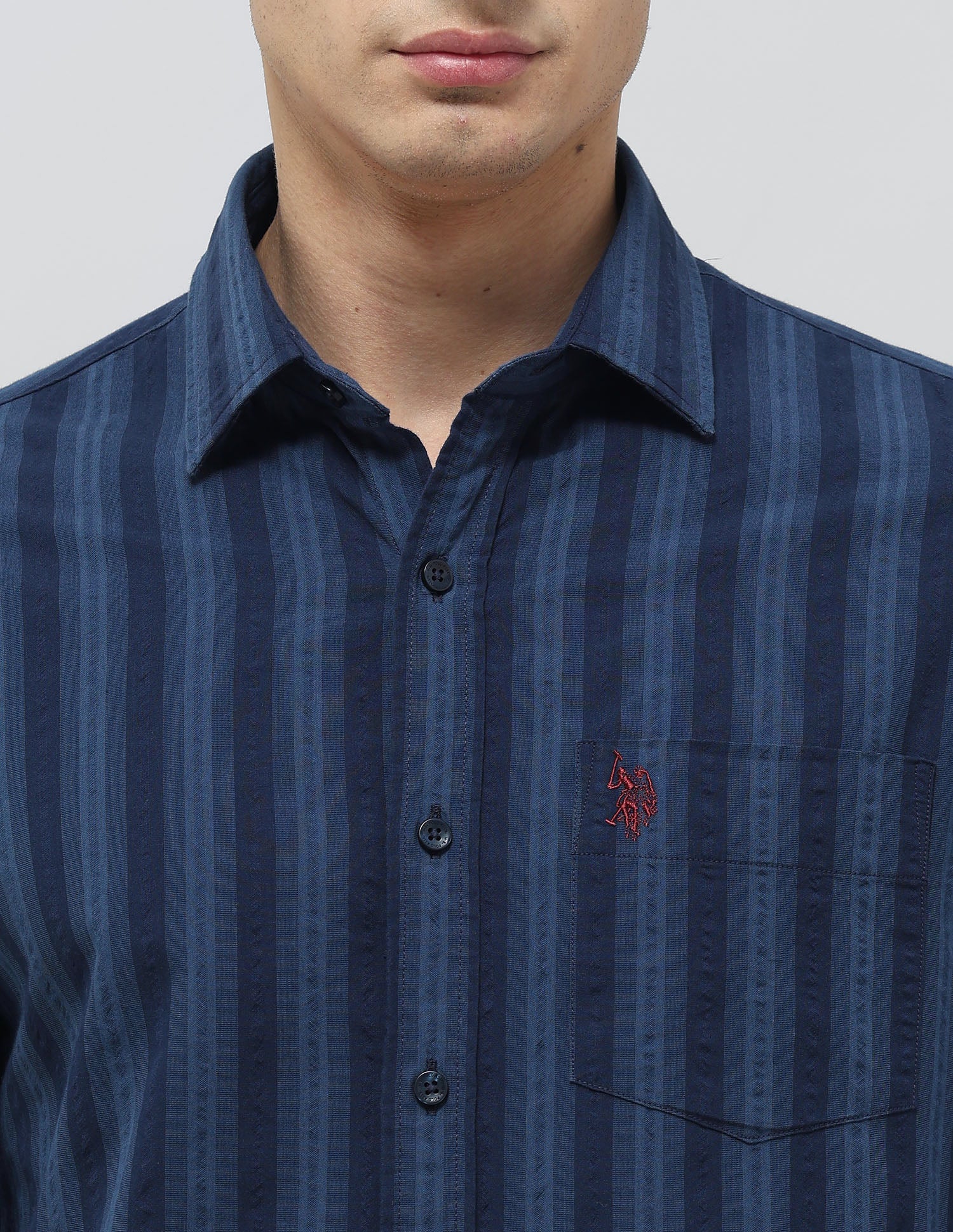 Seersucker Tailored Fit Shirt - Image 7