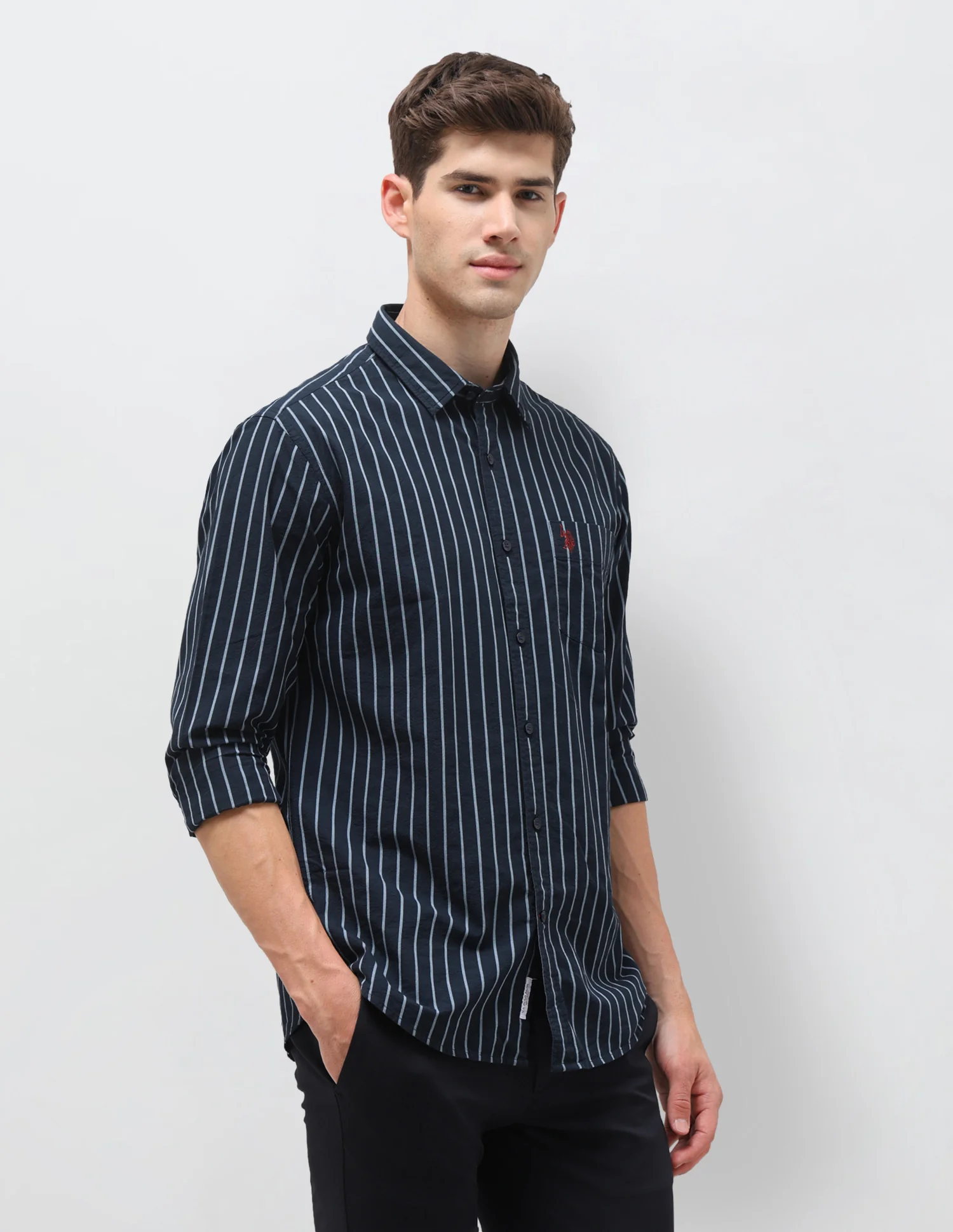 Seersucker Vertical Striped Shirt - Image 4