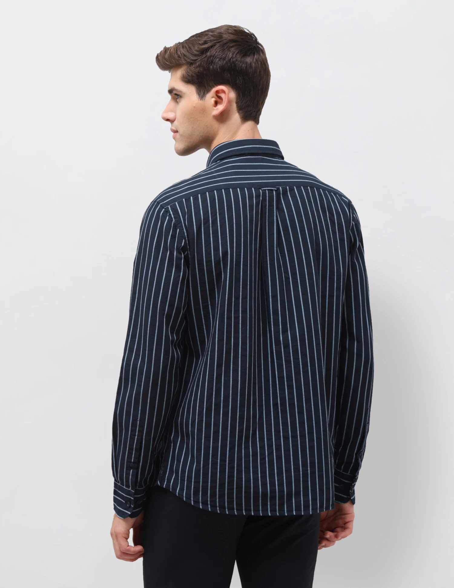 Seersucker Vertical Striped Shirt - Image 5