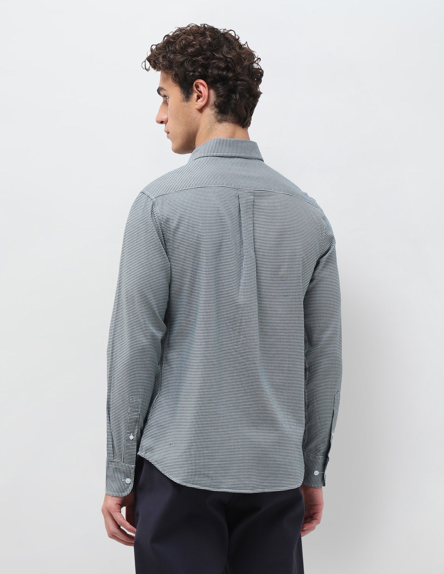 Self Design Houndstooth Twill Shirt - Image 5