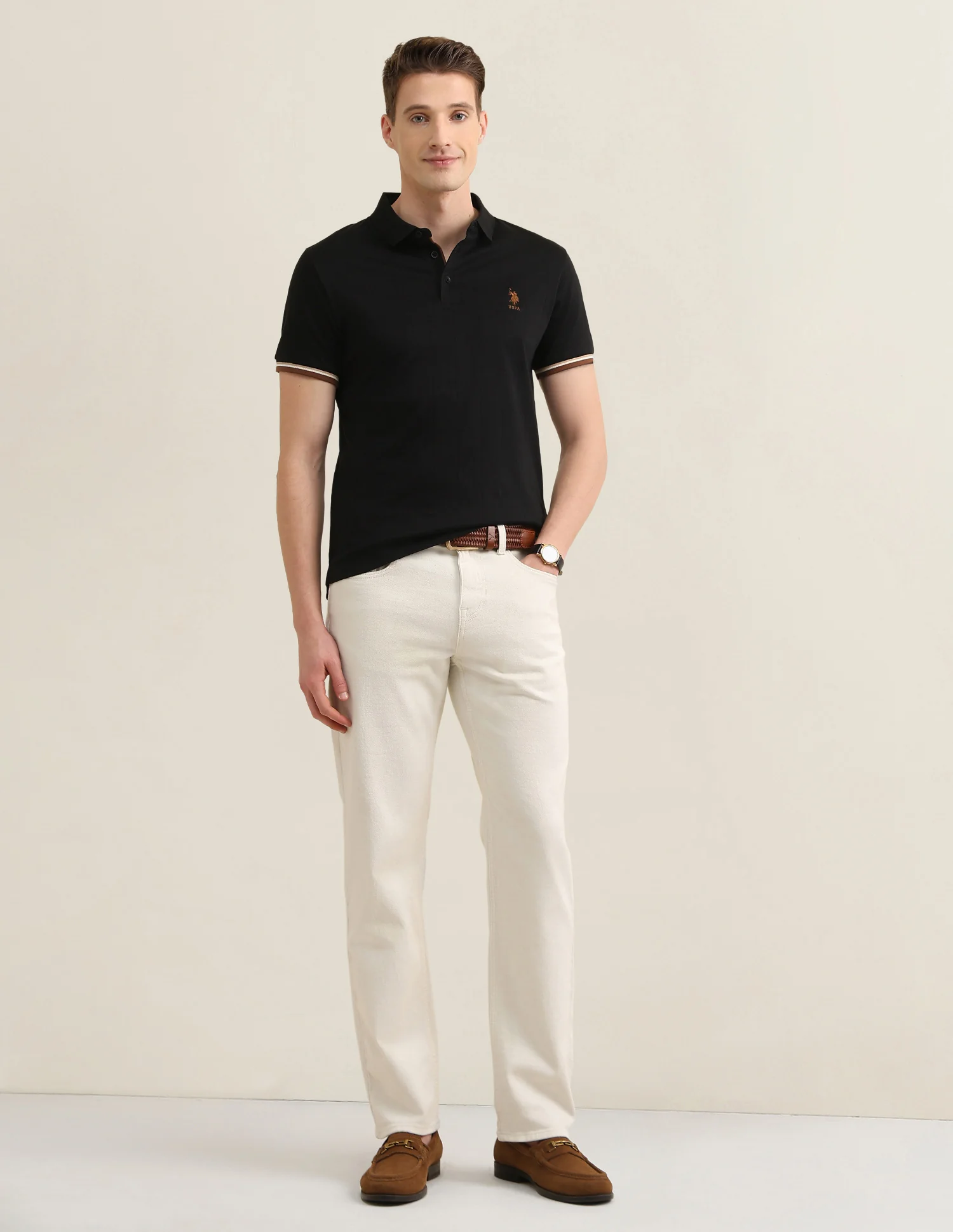 Self Design Vertical Striped Sotogrande Polo Shirt - Image 3