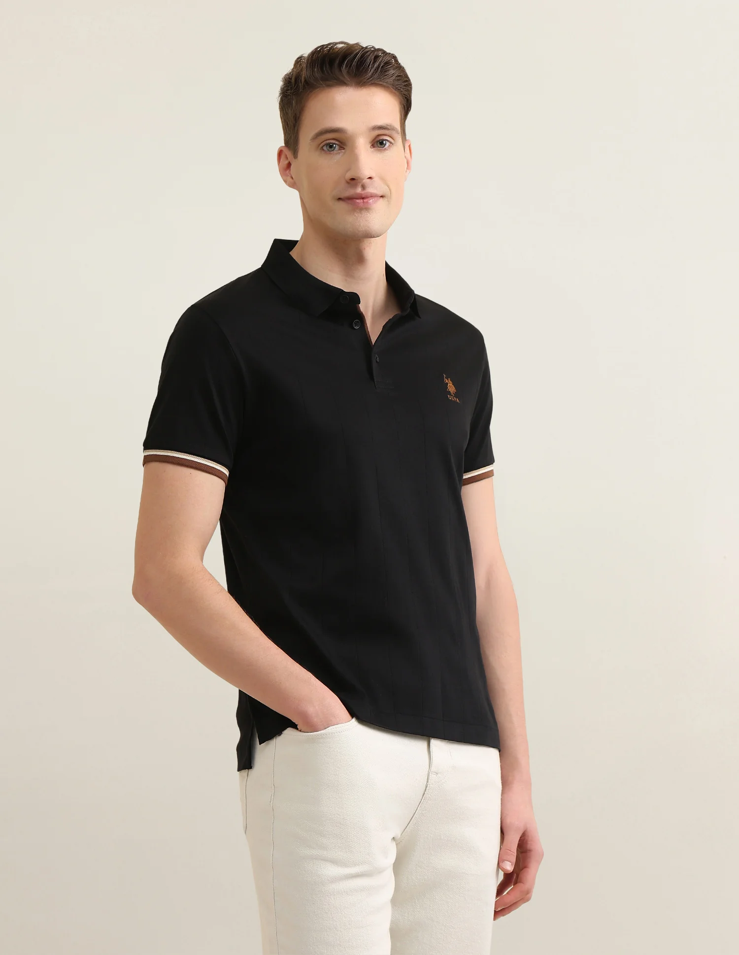 Self Design Vertical Striped Sotogrande Polo Shirt - Image 4
