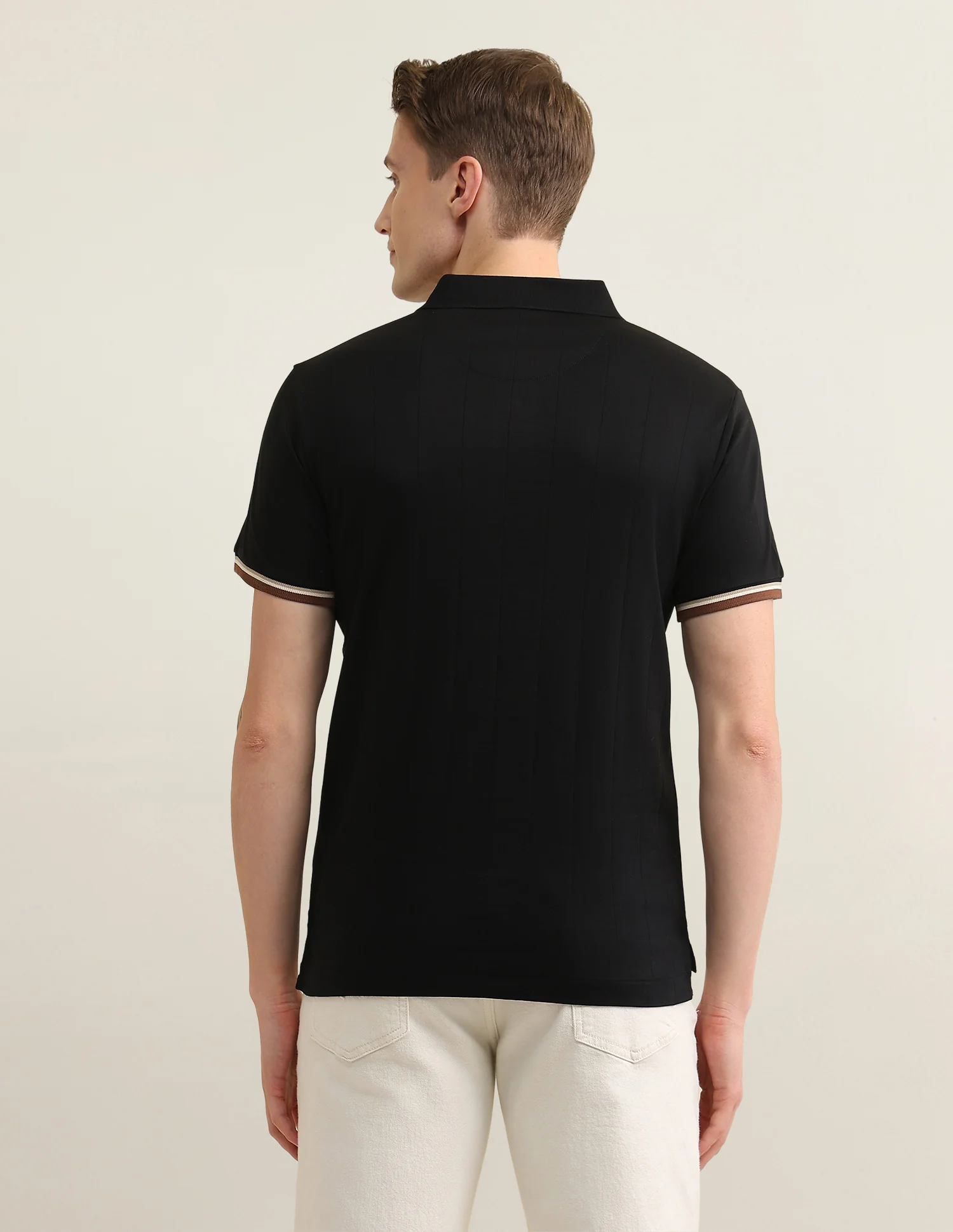 Self Design Vertical Striped Sotogrande Polo Shirt - Image 5