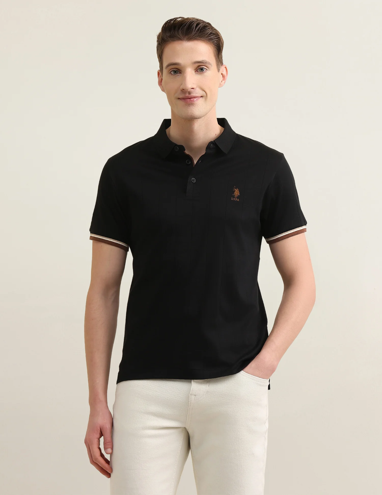 Self Design Vertical Striped Sotogrande Polo Shirt - Image 6