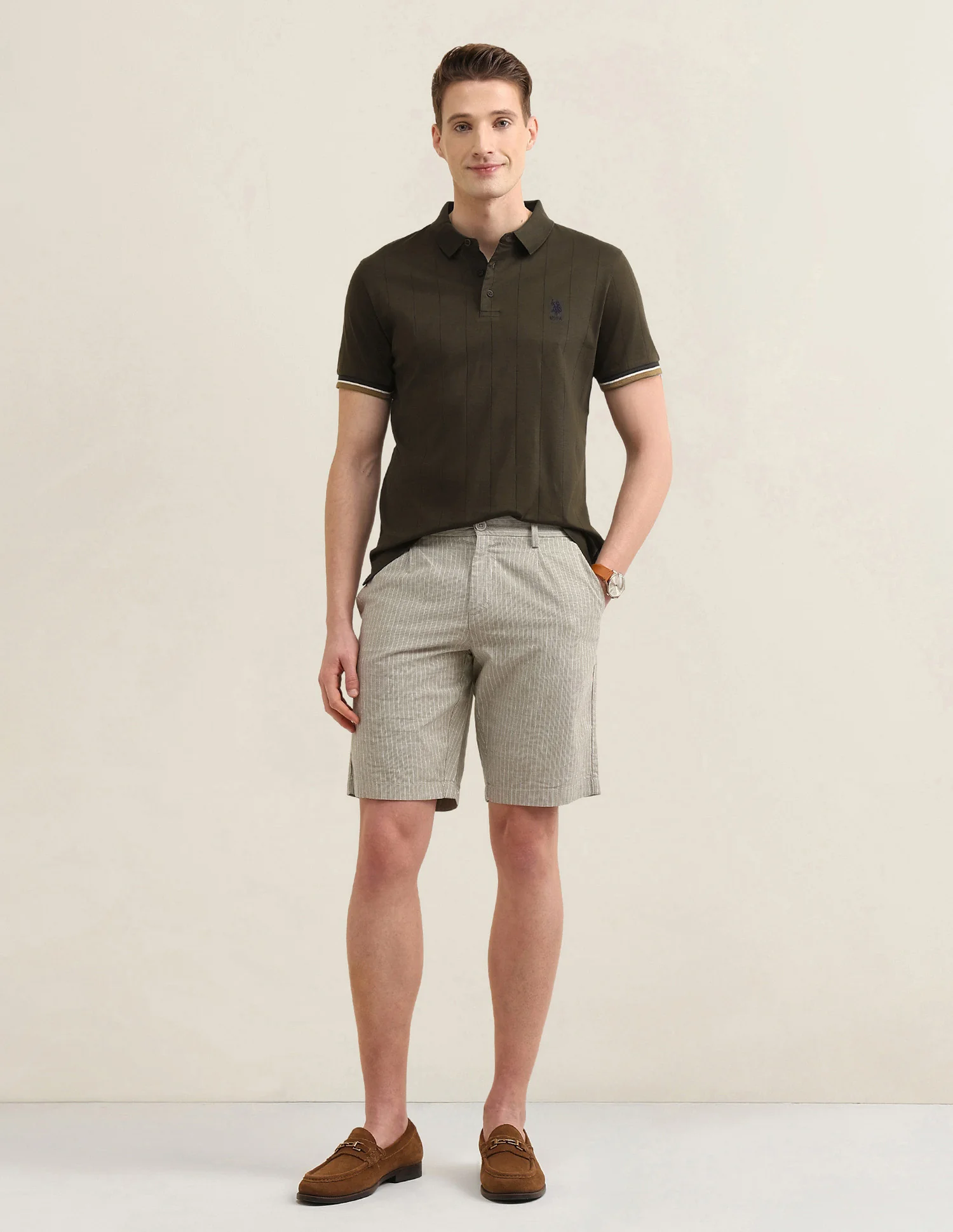 Self Design Vertical Striped Sotogrande Polo Shirt - Image 3