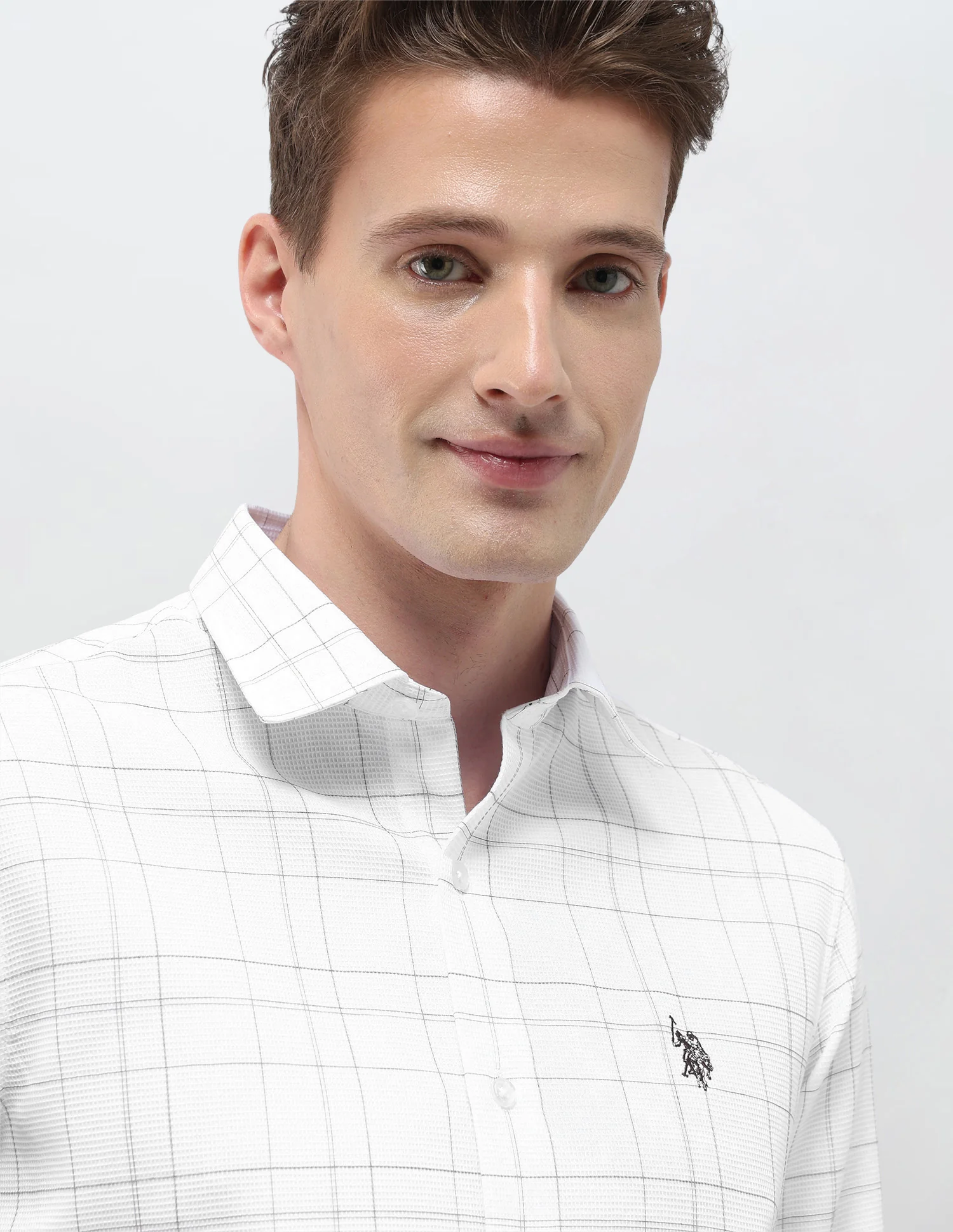 Self Design Windowpane Checked Tailored Fit Shirt - Image 7
