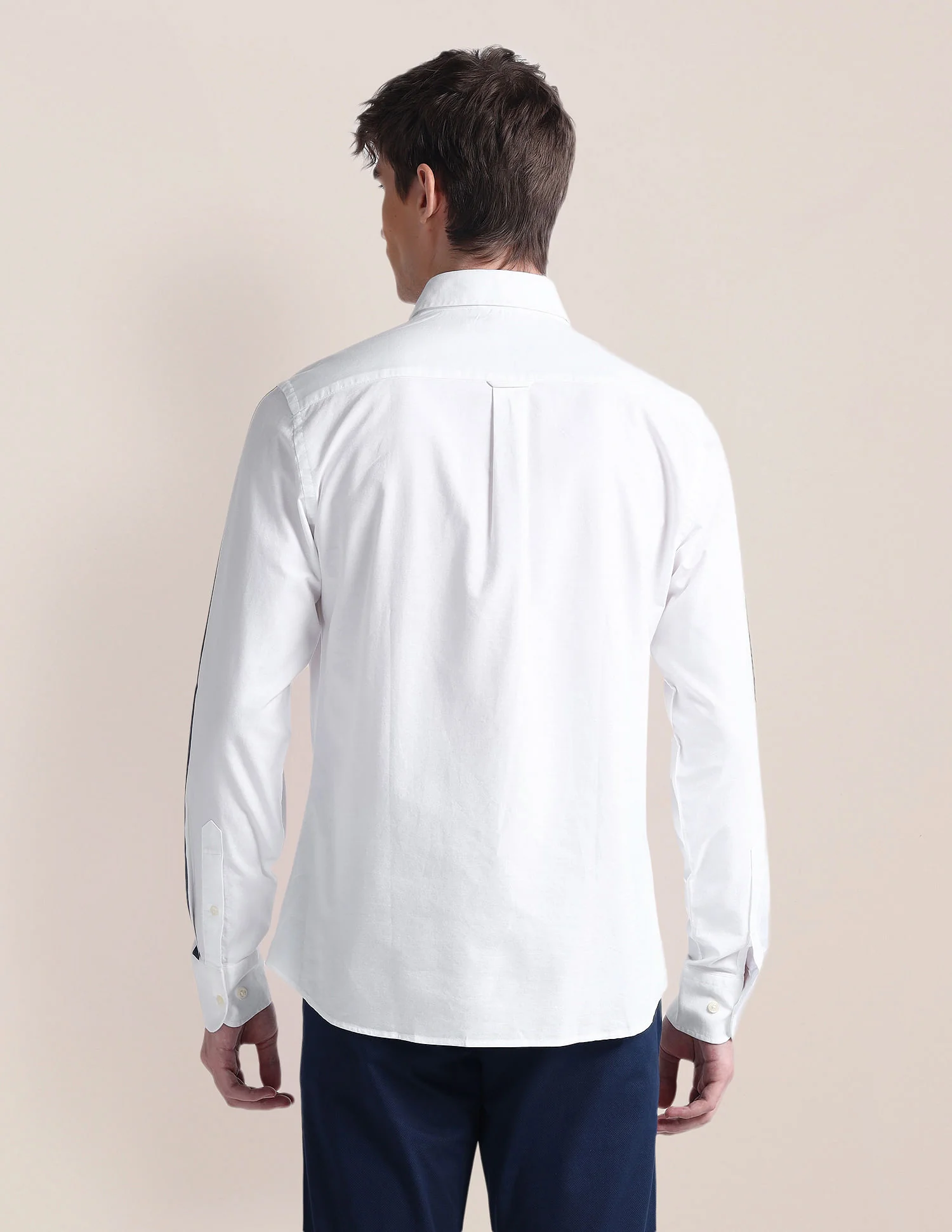 Semi-Cutaway Collar Long Sleeve Shirt - Image 5