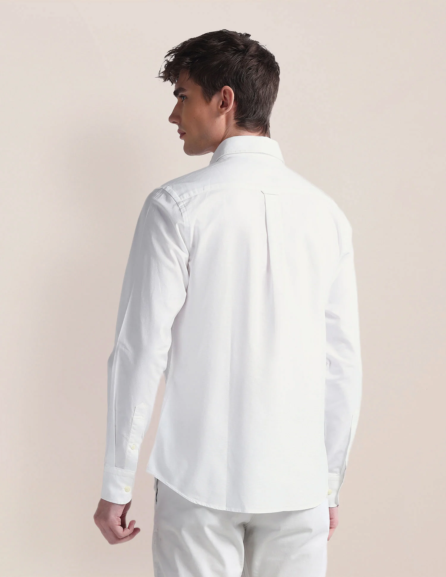 Semi-Cutaway Collar Long Sleeve Shirt - Image 5